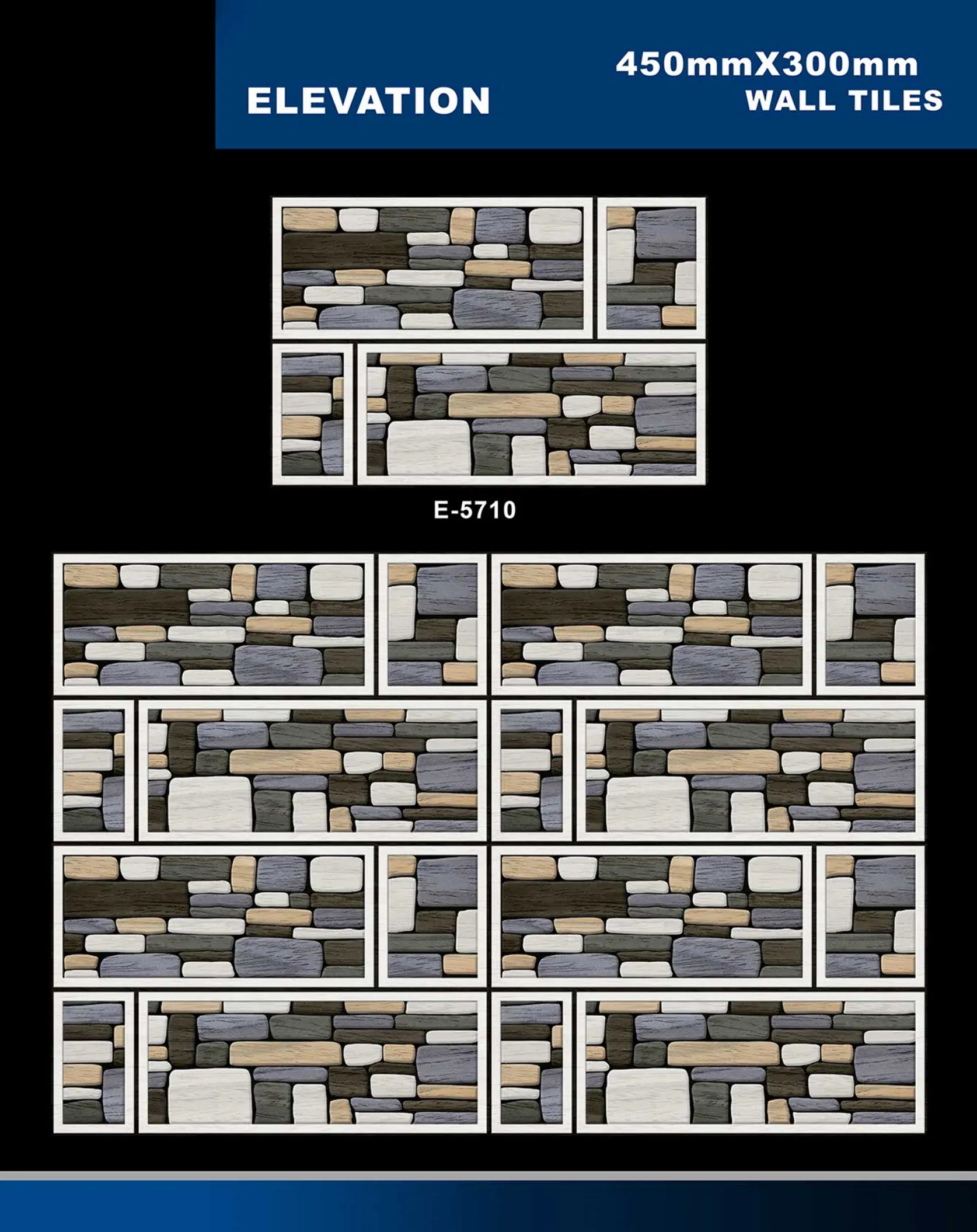 12 X 18 Elevation E 5632 To E 5855 - Design 16 - 300x450mm Elevation