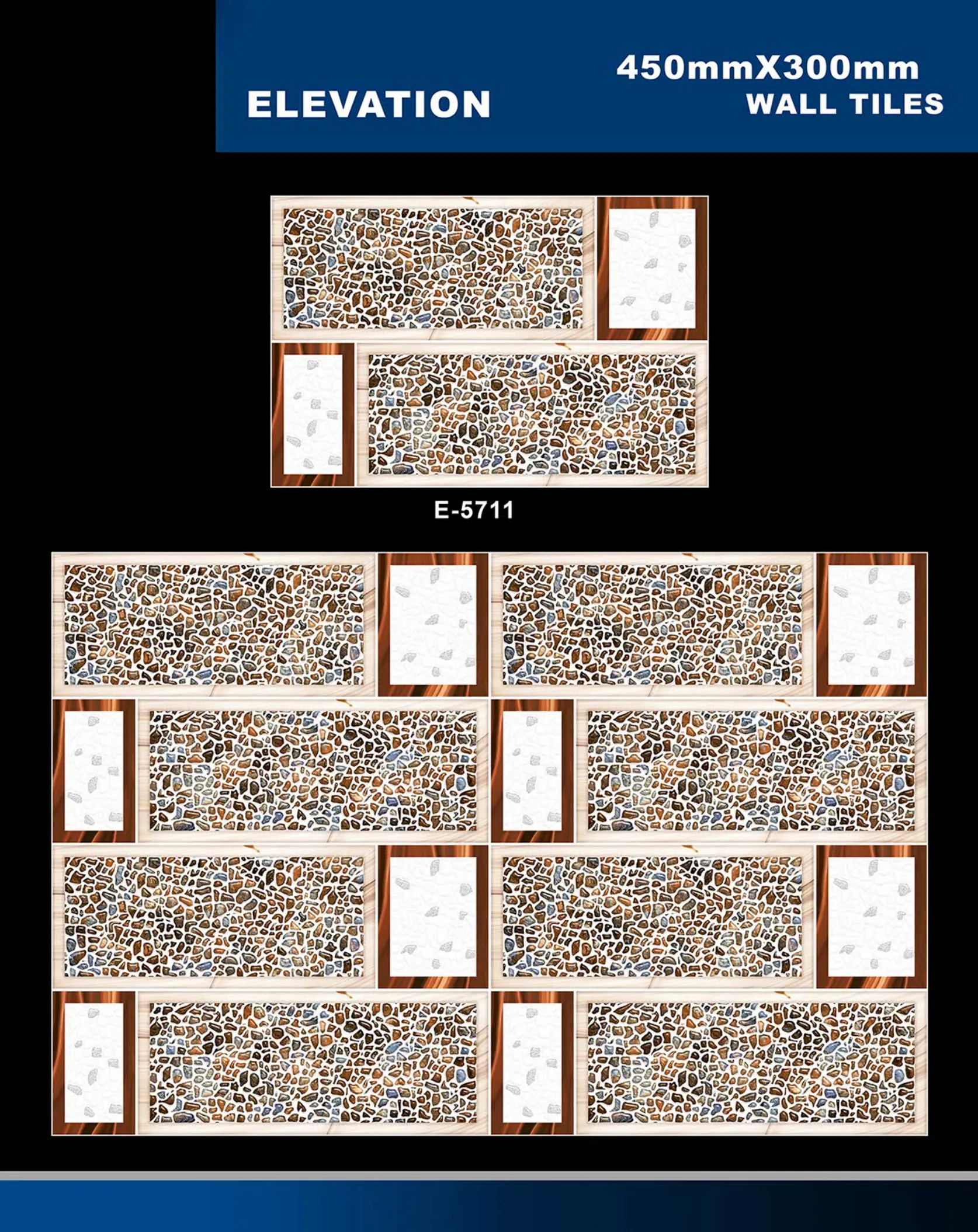 12 X 18 Elevation E 5632 To E 5855 - Design 17 - 300x450mm Elevation