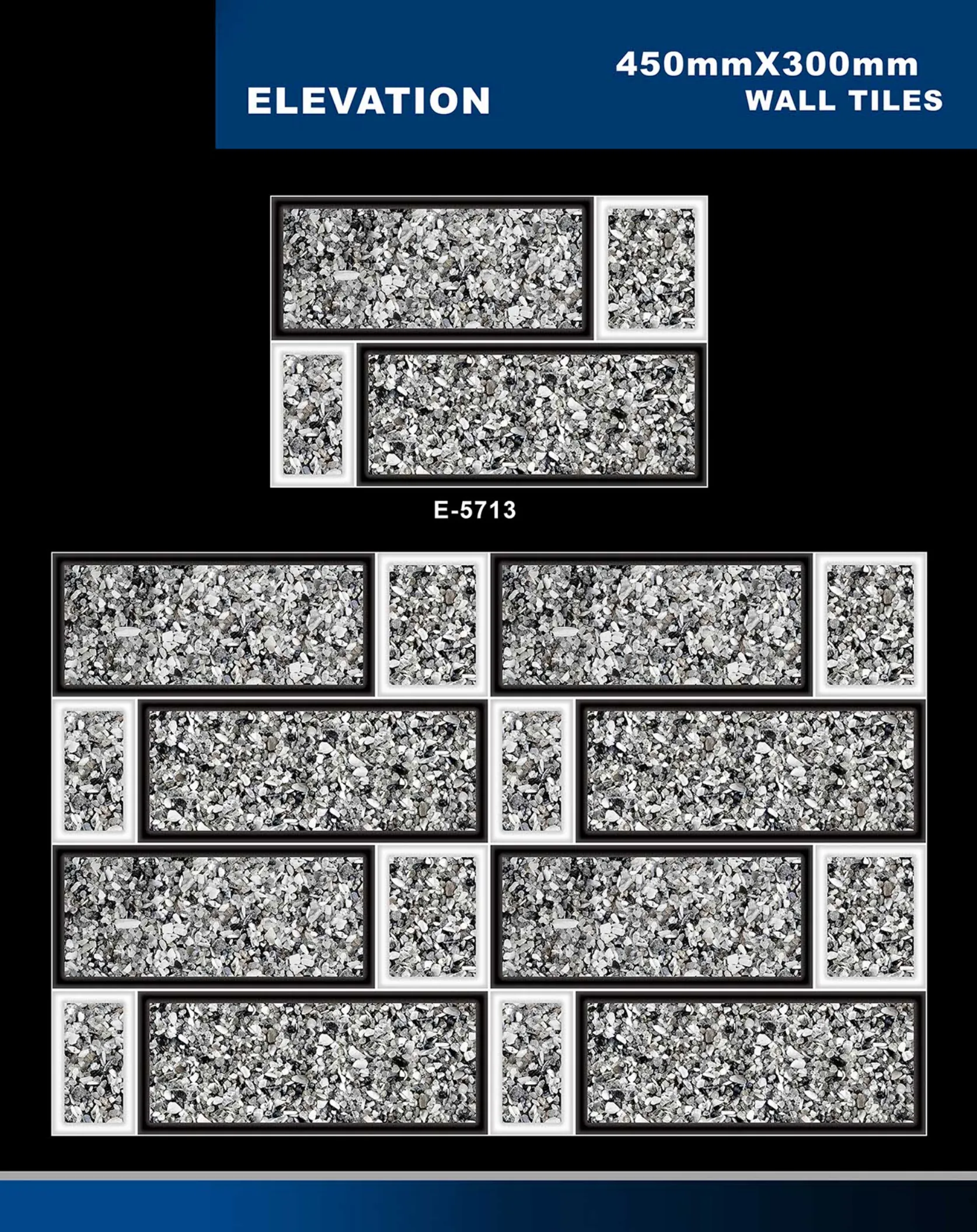 12 X 18 Elevation E 5632 To E 5855 - Design 19 - 300x450mm Elevation
