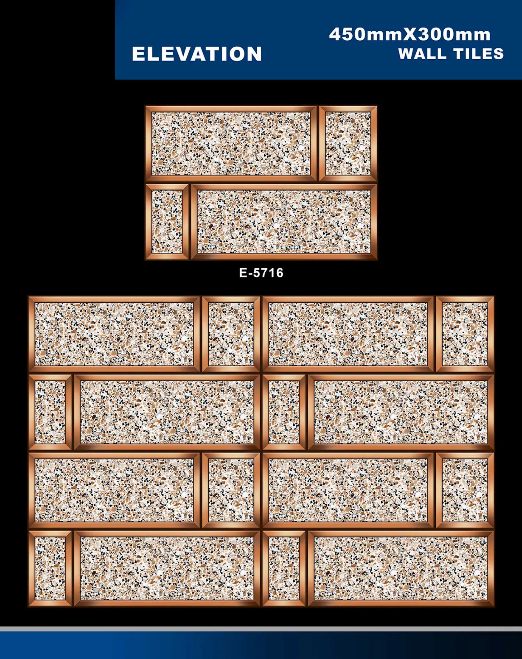 12 X 18 Elevation E 5632 To E 5855 - Design 22 - 300x450mm Elevation