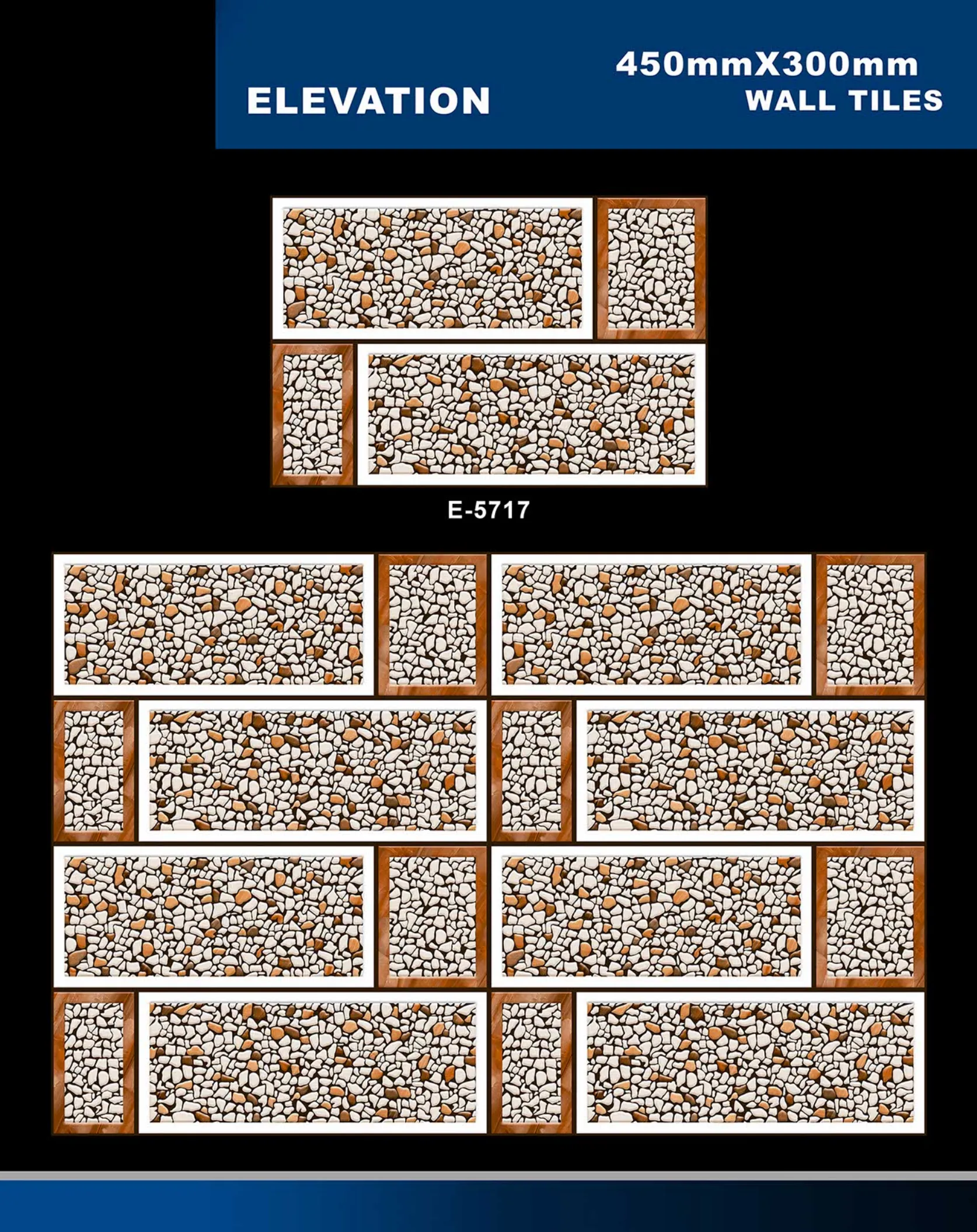 12 X 18 Elevation E 5632 To E 5855 - Design 23 - 300x450mm Elevation