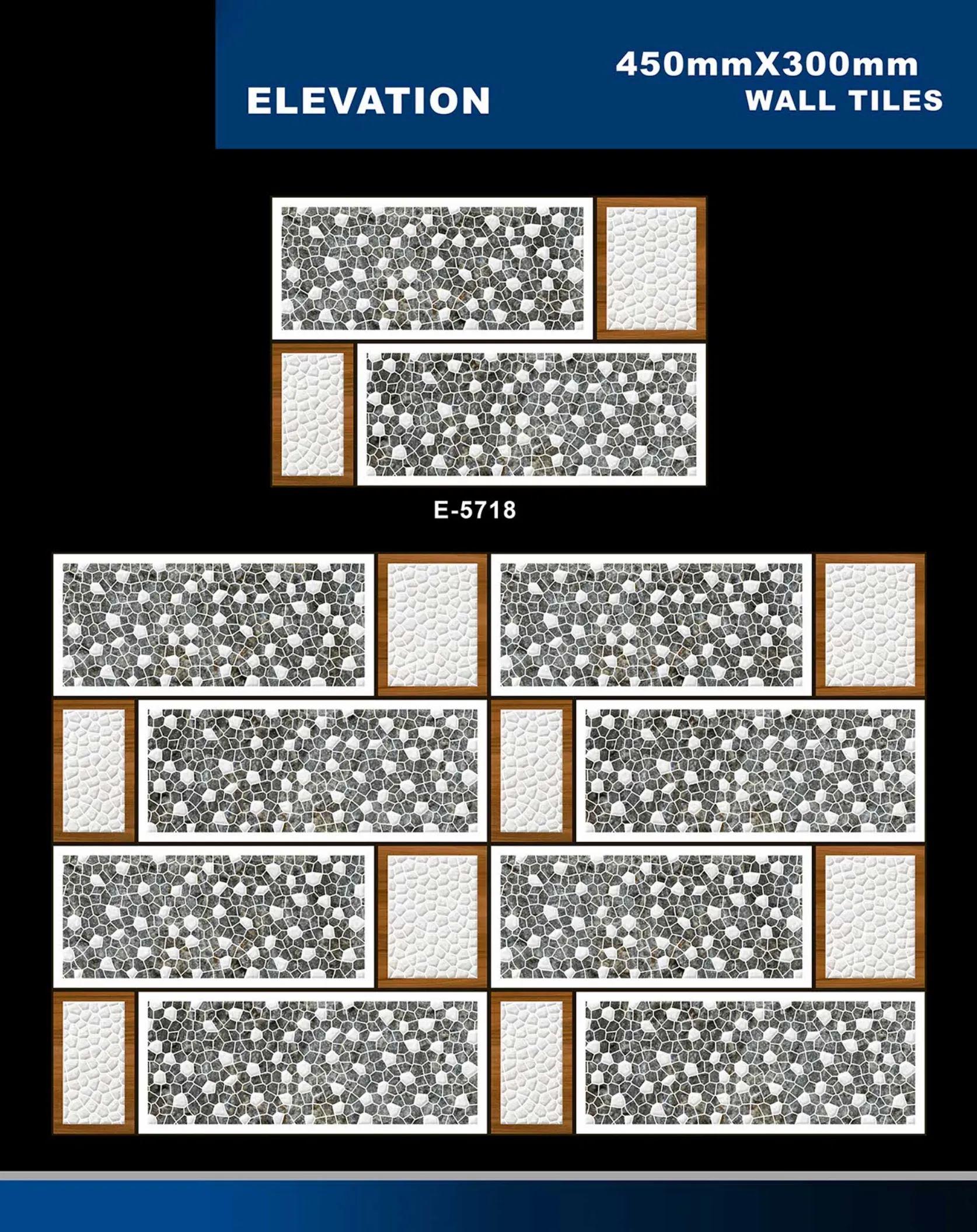 12 X 18 Elevation E 5632 To E 5855 - Design 24 - 300x450mm Elevation
