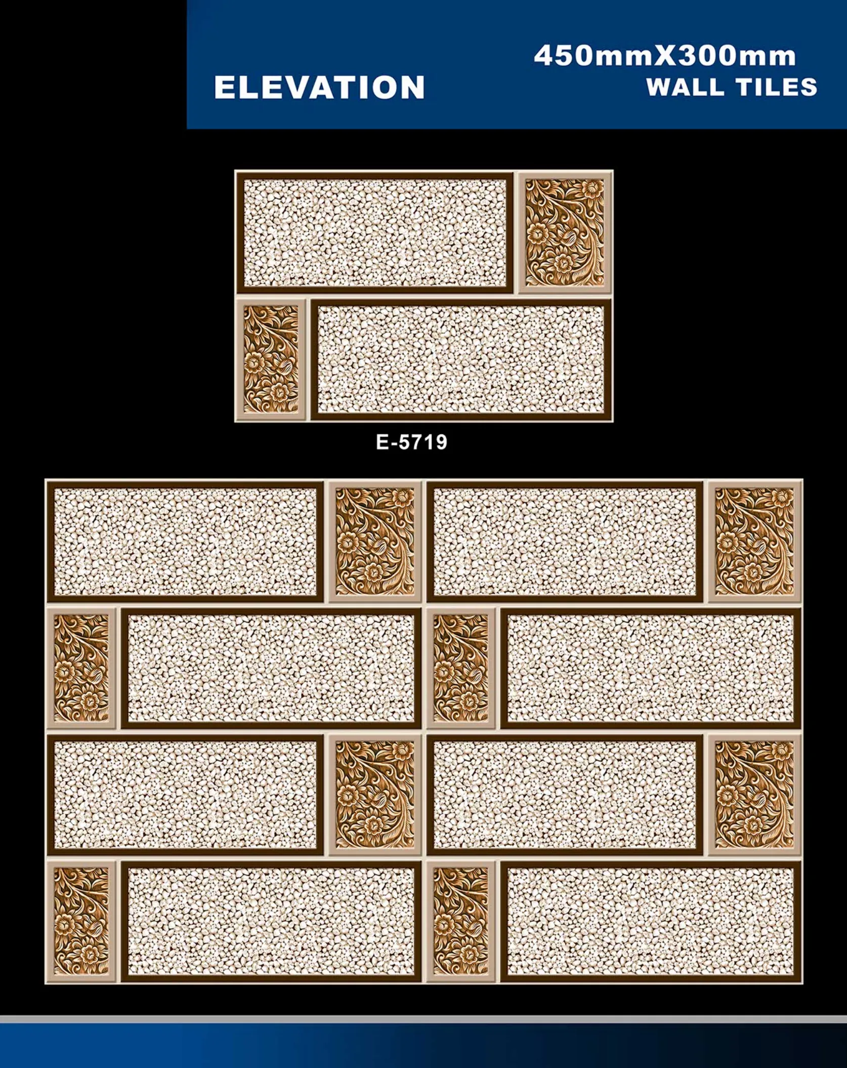 12 X 18 Elevation E 5632 To E 5855 - Design 25 - 300x450mm Elevation