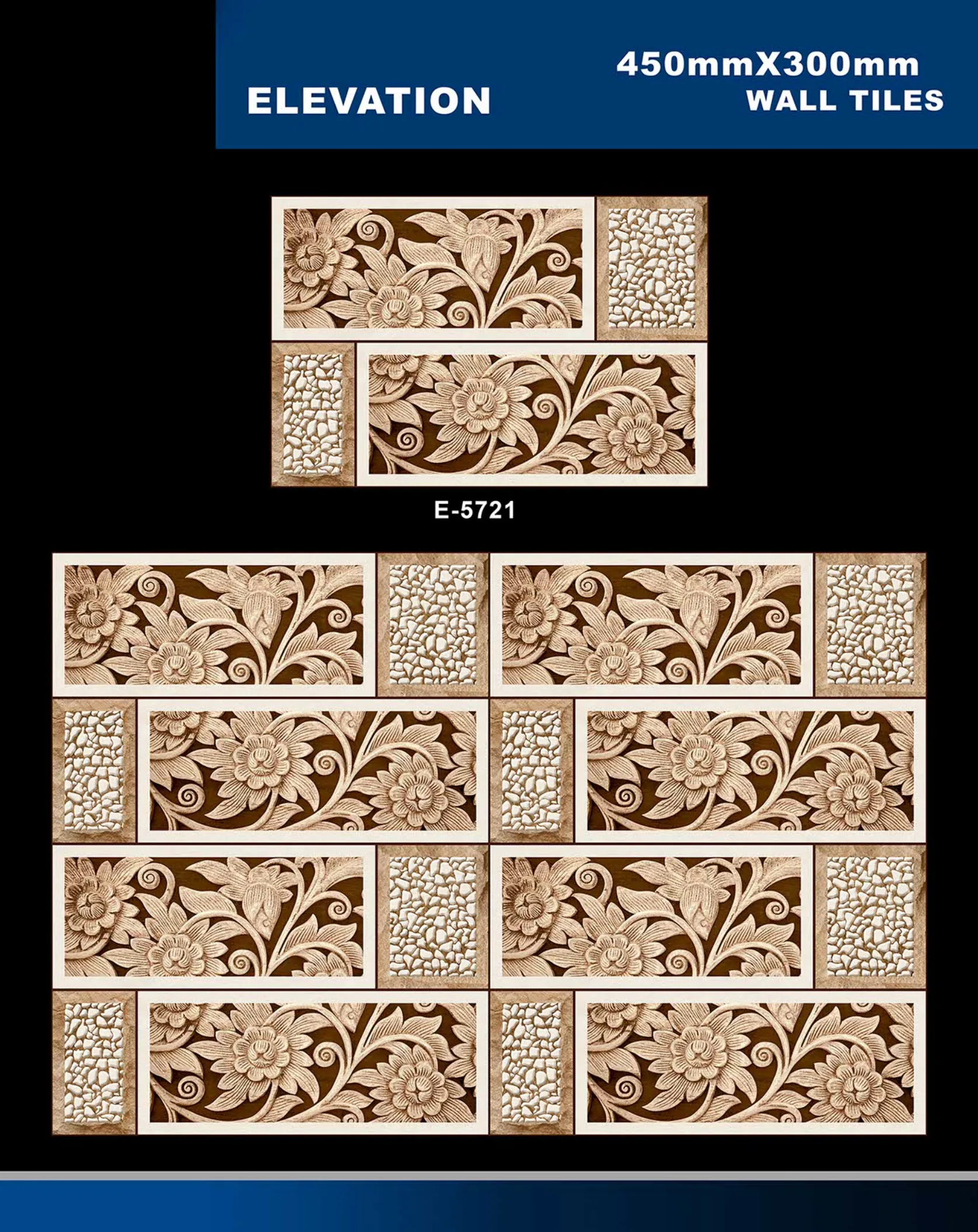 12 X 18 Elevation E 5632 To E 5855 - Design 27 - 300x450mm Elevation