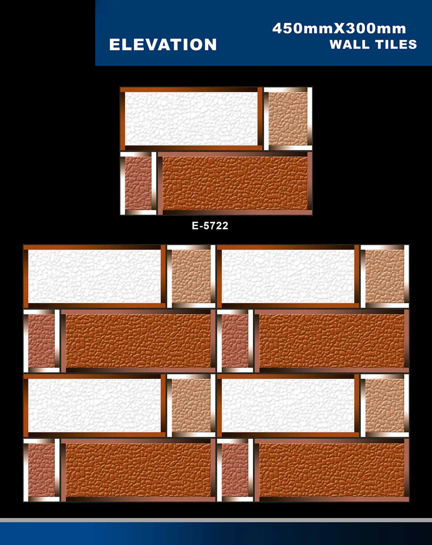 12 X 18 Elevation E 5632 To E 5855 - Design 28 - 300x450mm Elevation