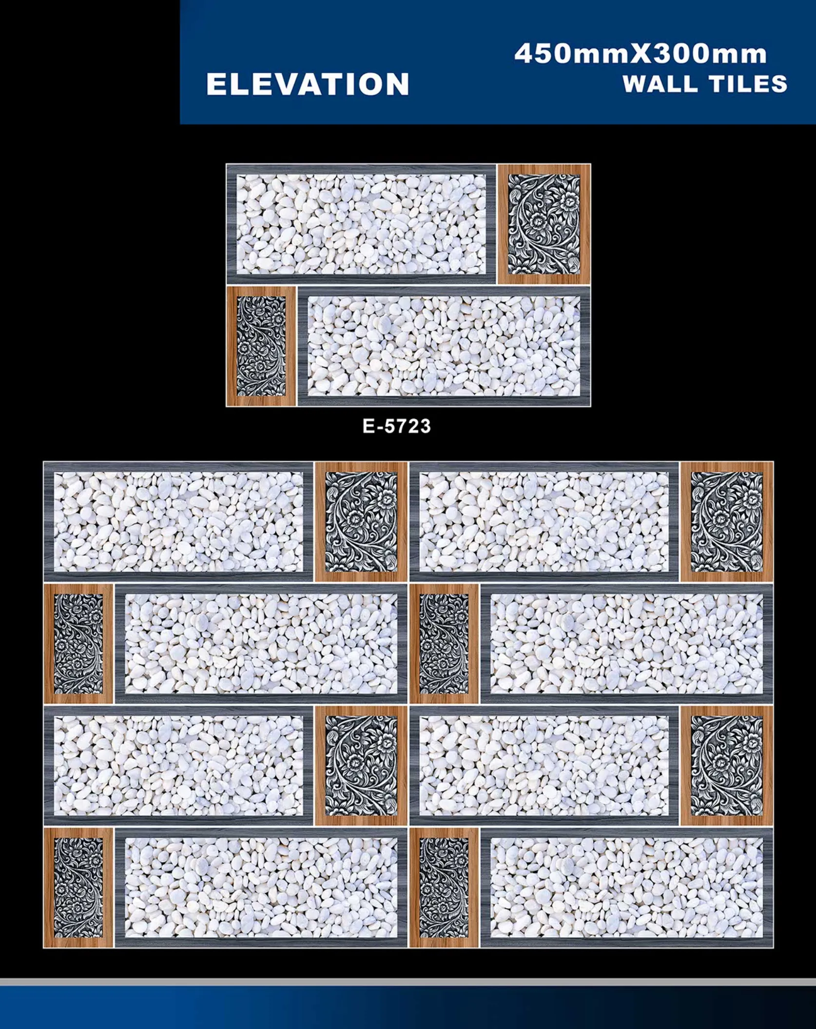 12 X 18 Elevation E 5632 To E 5855 - Design 29 - 300x450mm Elevation