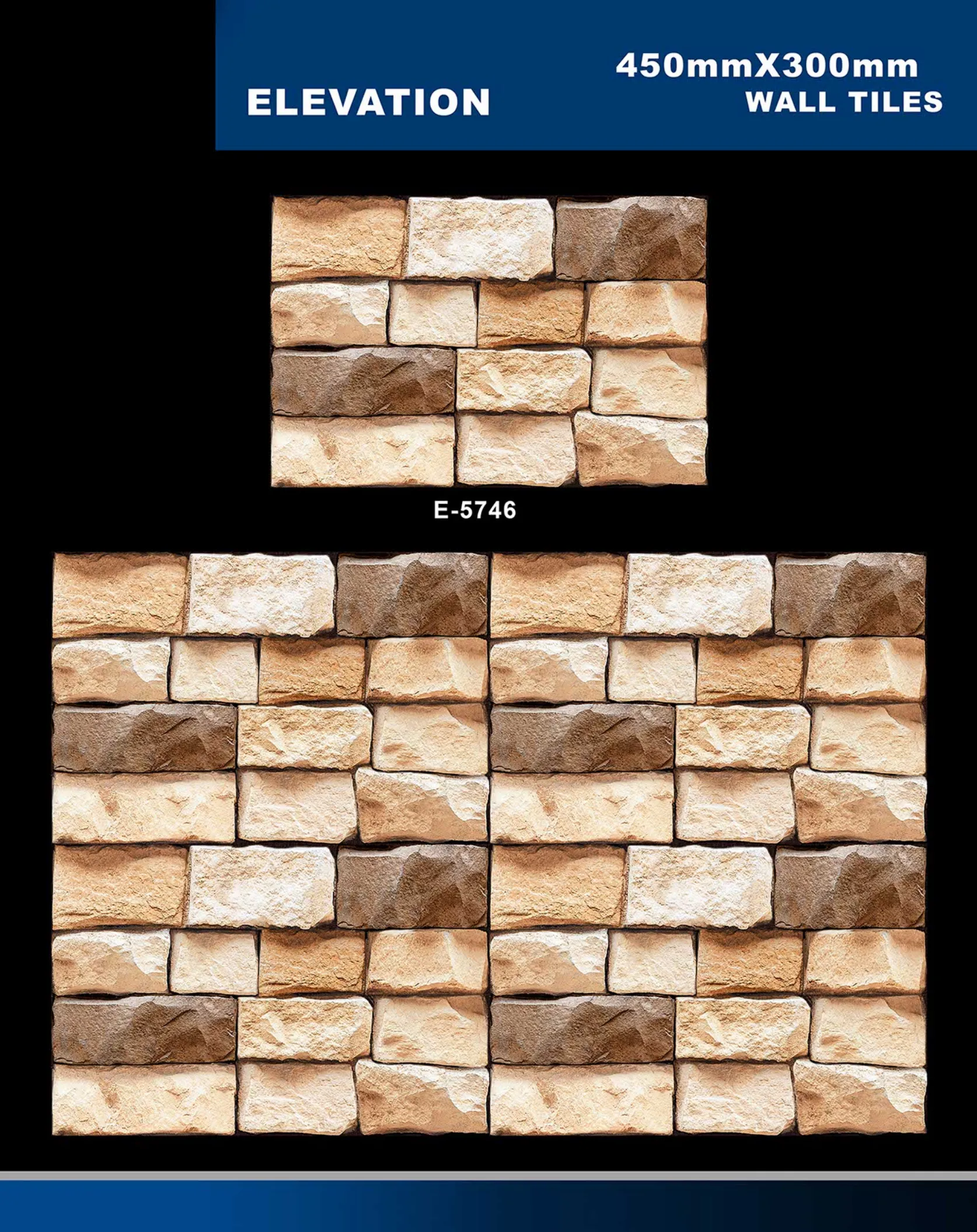 12 X 18 Elevation E 5632 To E 5855 - Design 30 - 300x450mm Elevation