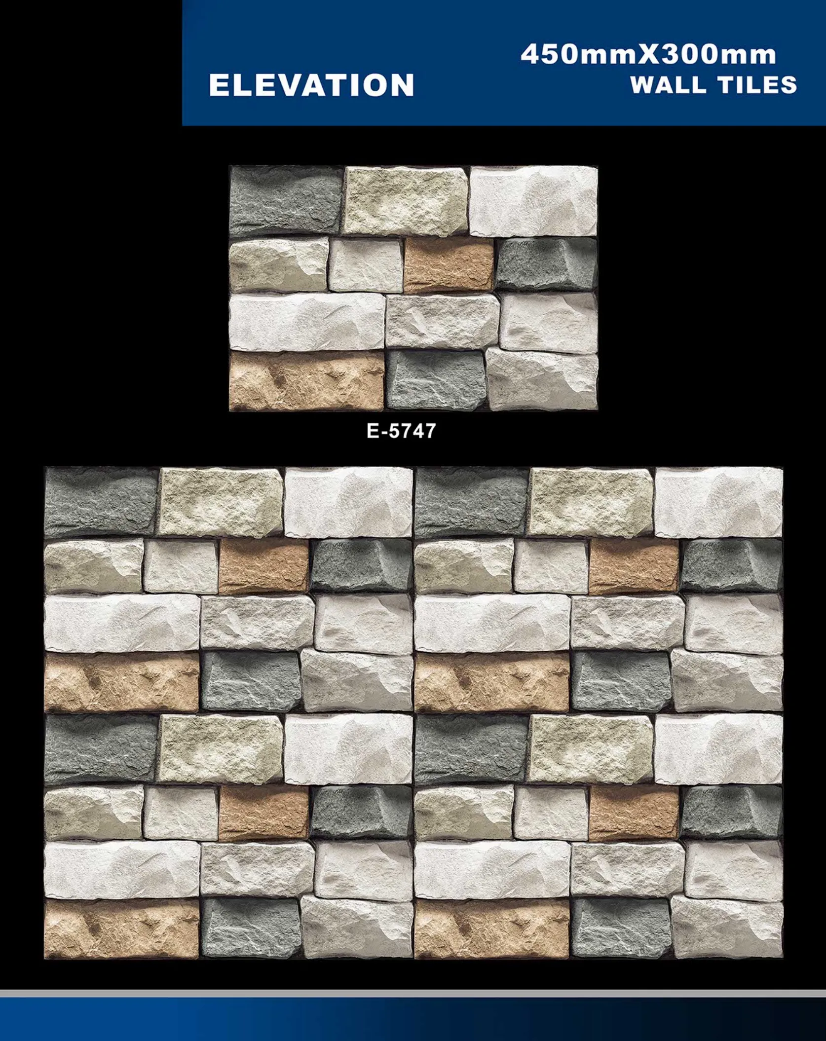 12 X 18 Elevation E 5632 To E 5855 - Design 31 - 300x450mm Elevation