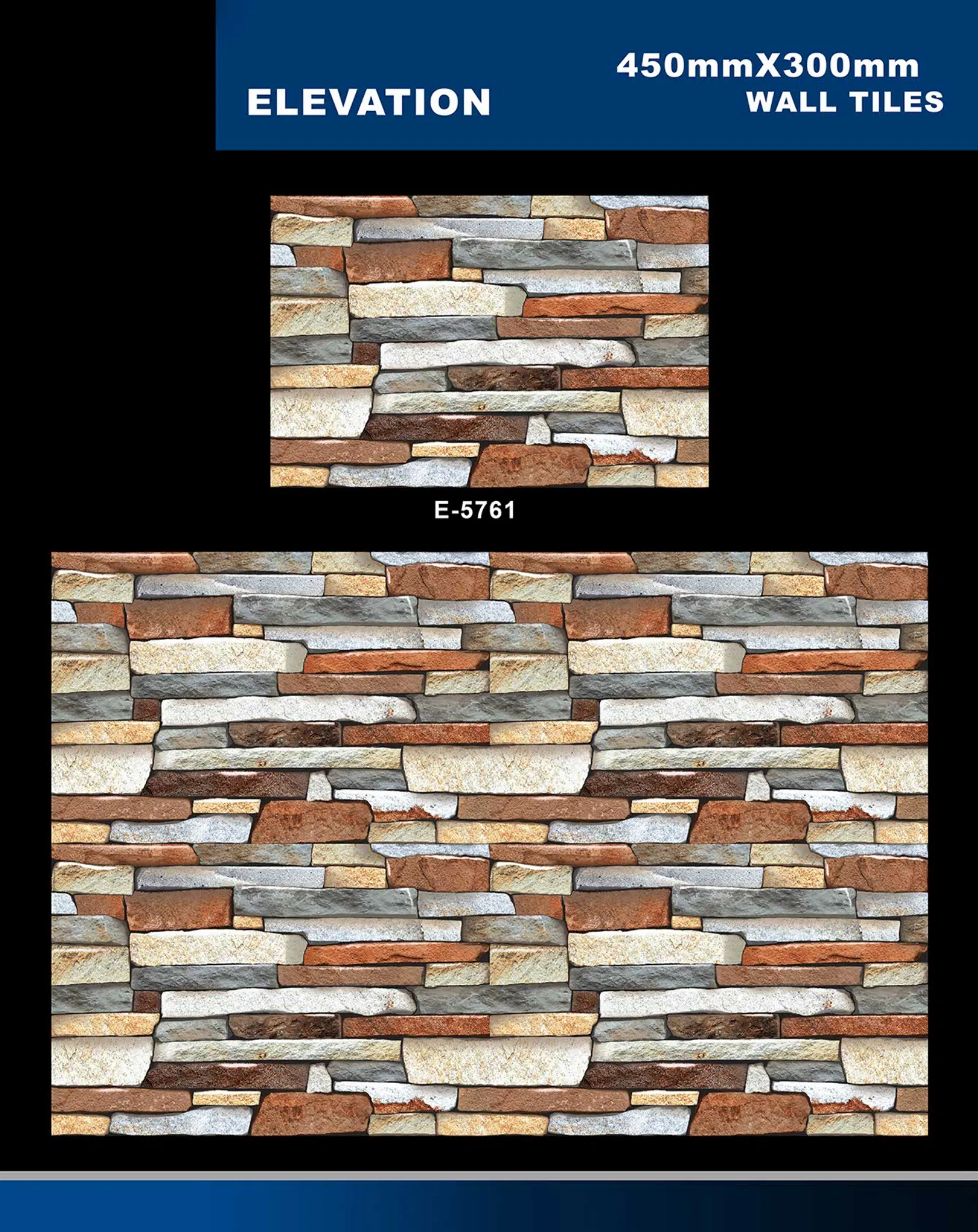 12 X 18 Elevation E 5632 To E 5855 - Design 32 - 300x450mm Elevation