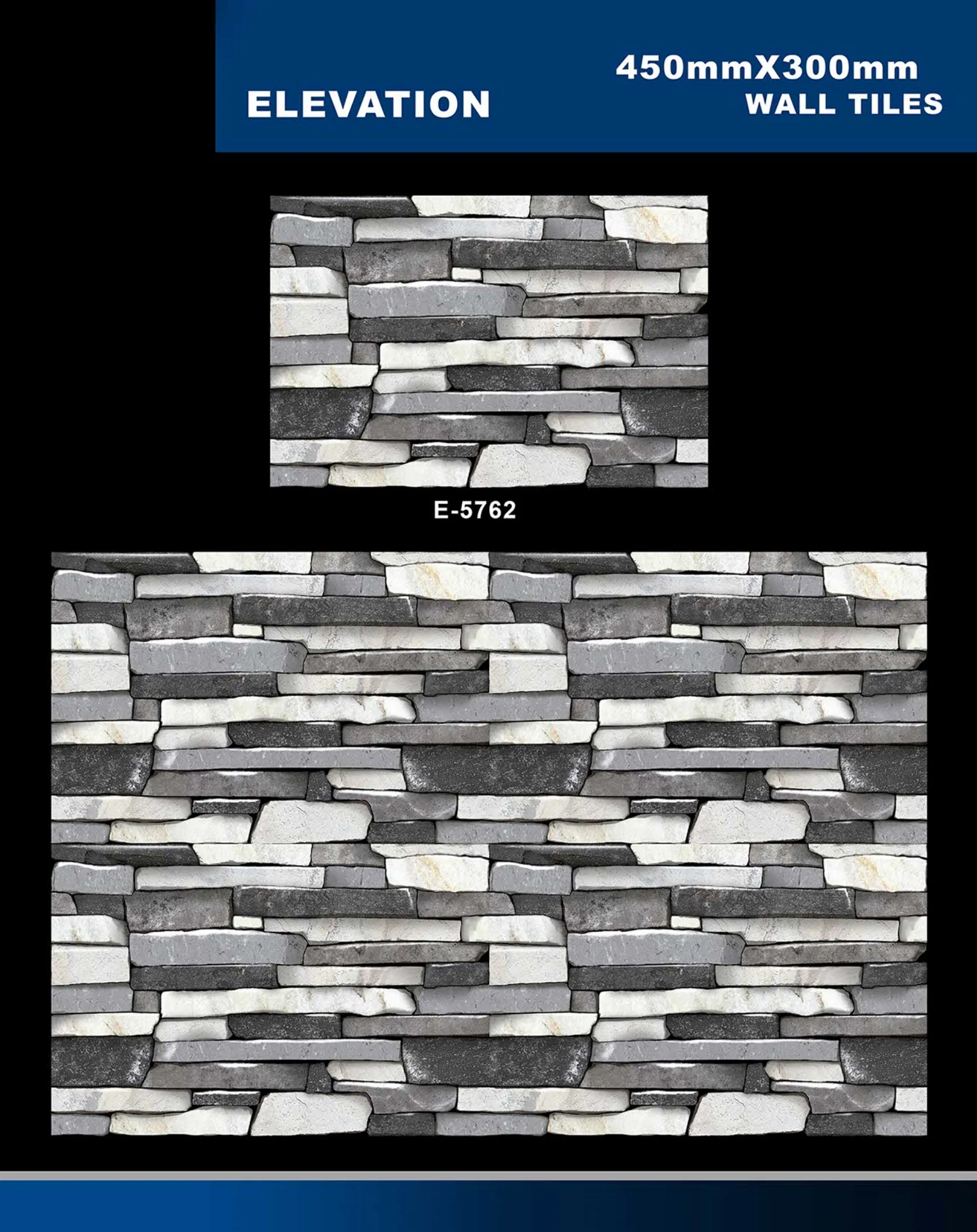 12 X 18 Elevation E 5632 To E 5855 - Design 33 - 300x450mm Elevation