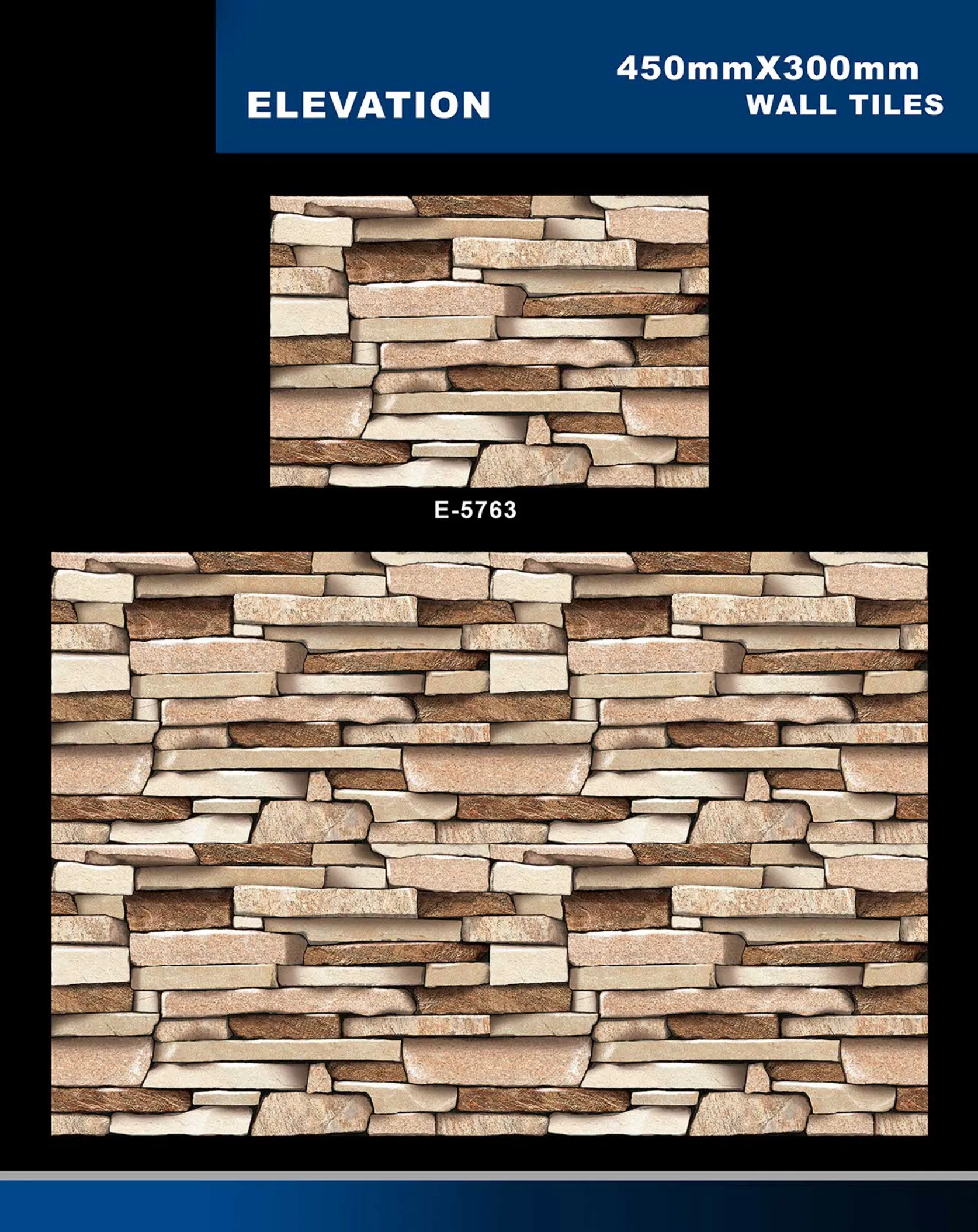 12 X 18 Elevation E 5632 To E 5855 - Design 34 - 300x450mm Elevation