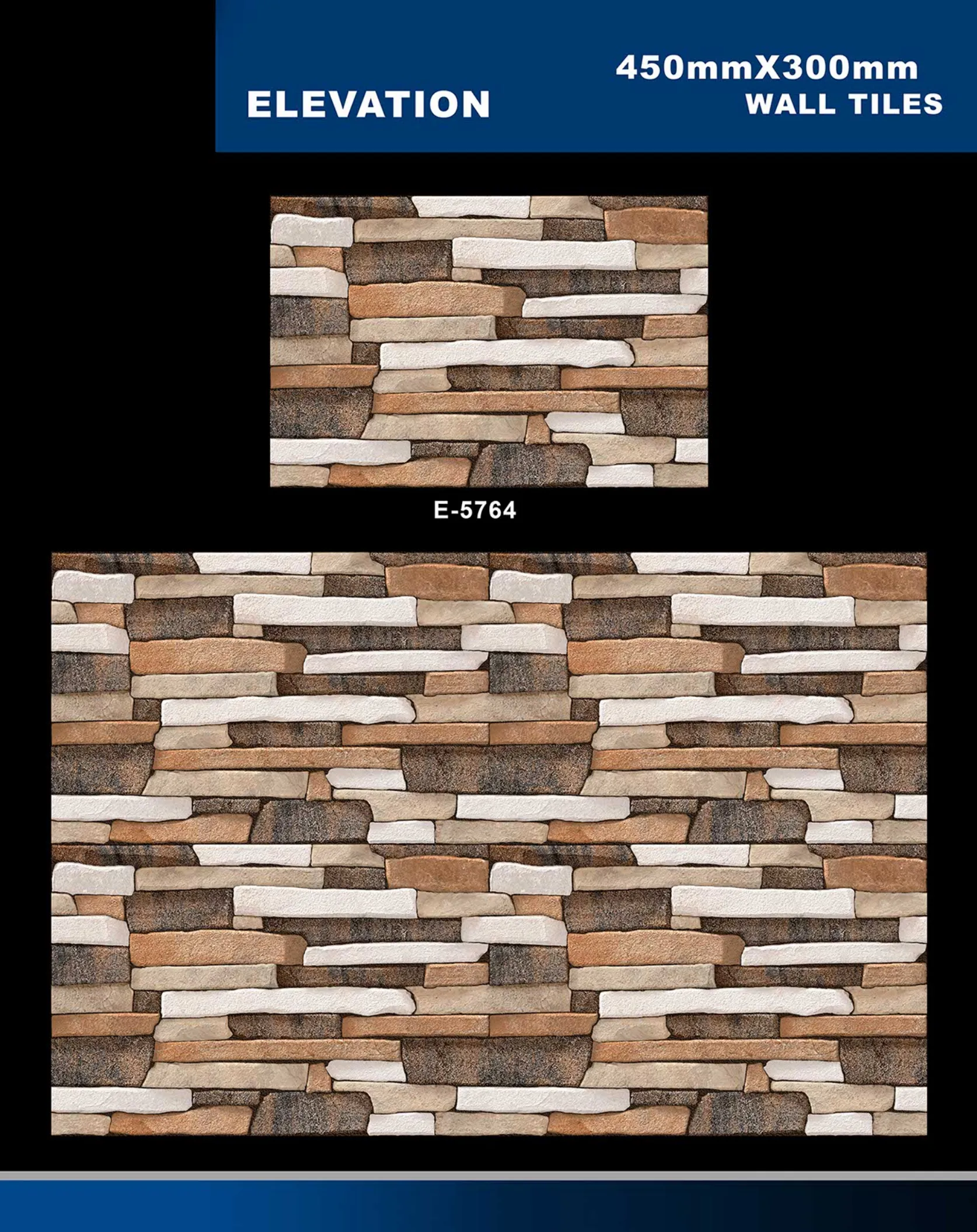 12 X 18 Elevation E 5632 To E 5855 - Design 35 - 300x450mm Elevation
