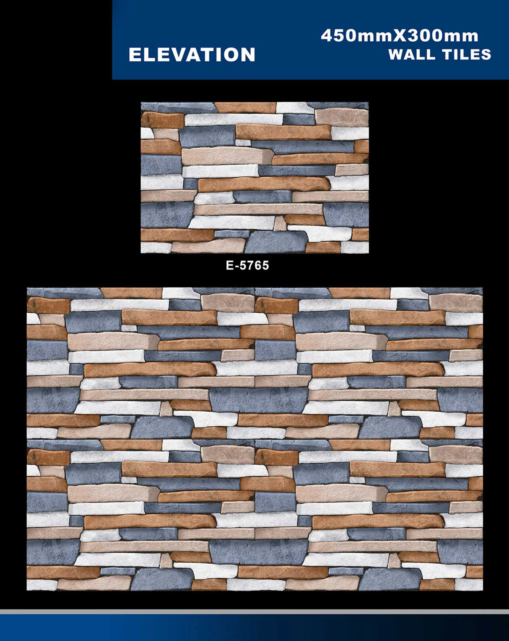 12 X 18 Elevation E 5632 To E 5855 - Design 36 - 300x450mm Elevation