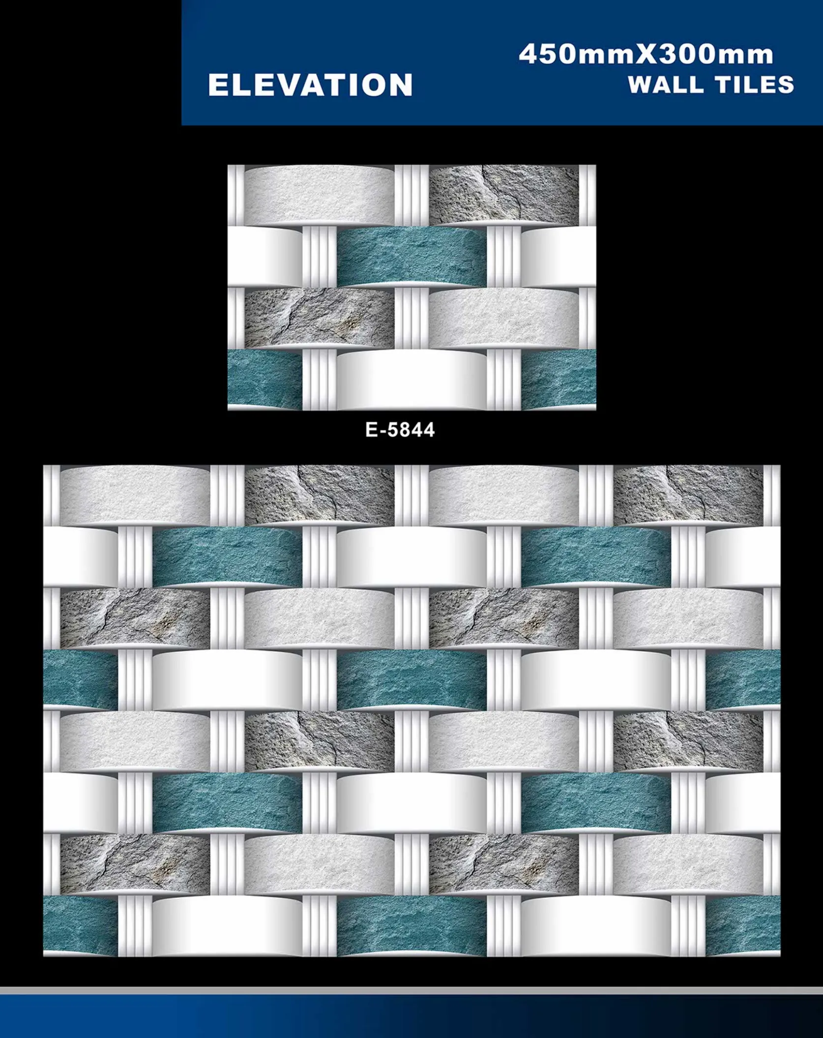12 X 18 Elevation E 5632 To E 5855 - Design 54 - 300x450mm Elevation