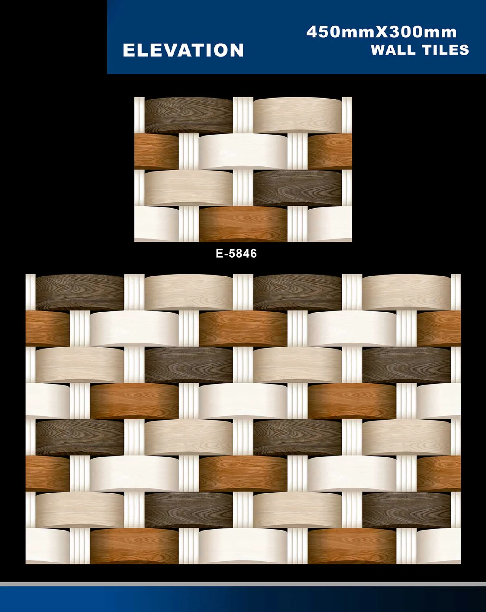 12 X 18 Elevation E 5632 To E 5855 - Design 56 - 300x450mm Elevation
