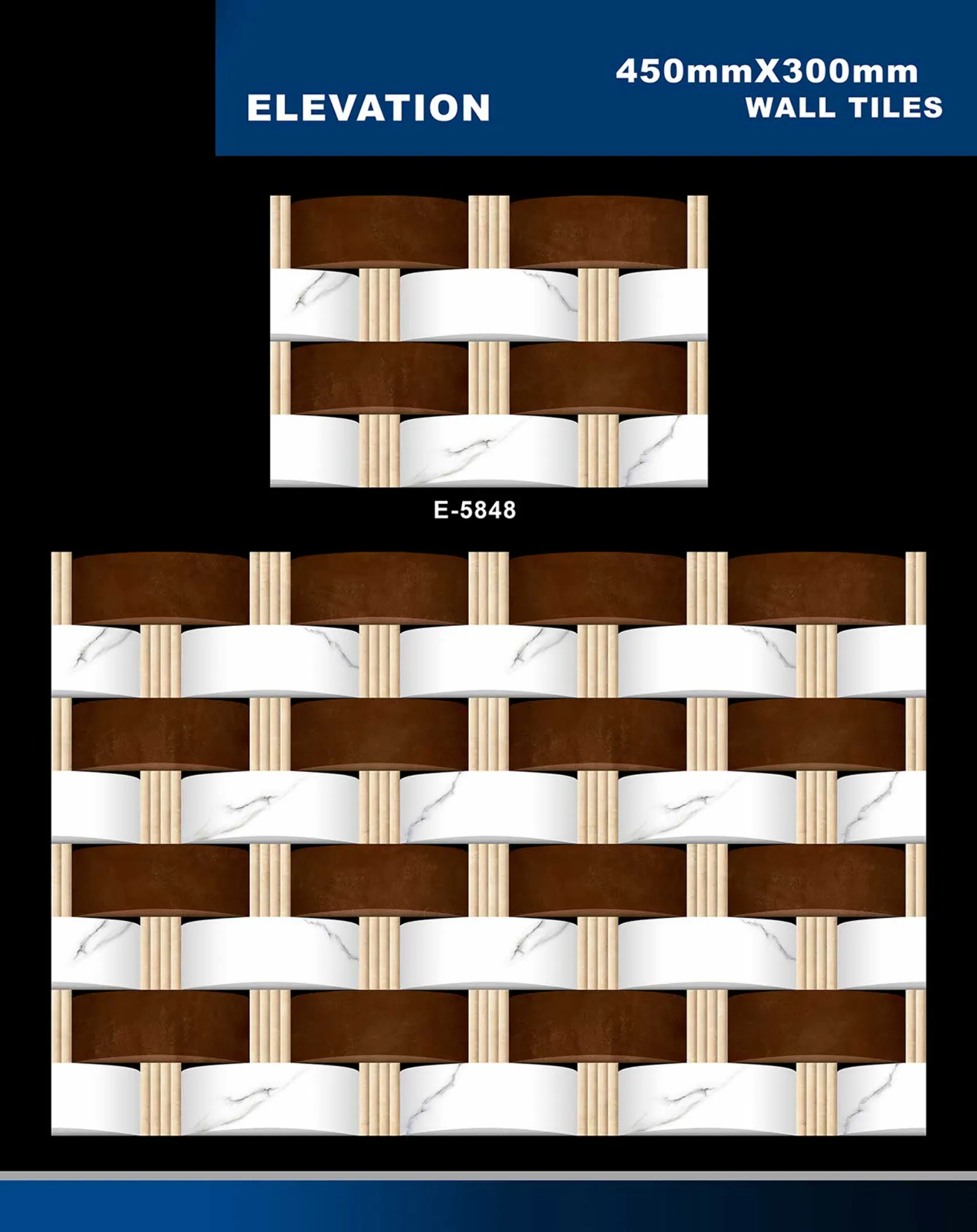 12 X 18 Elevation E 5632 To E 5855 - Design 58 - 300x450mm Elevation