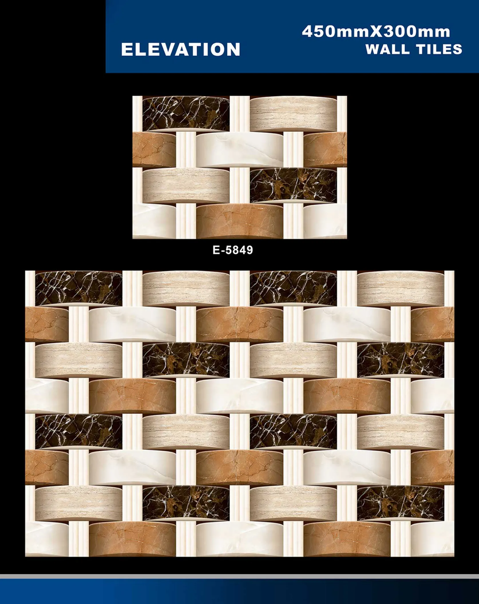 12 X 18 Elevation E 5632 To E 5855 - Design 59 - 300x450mm Elevation