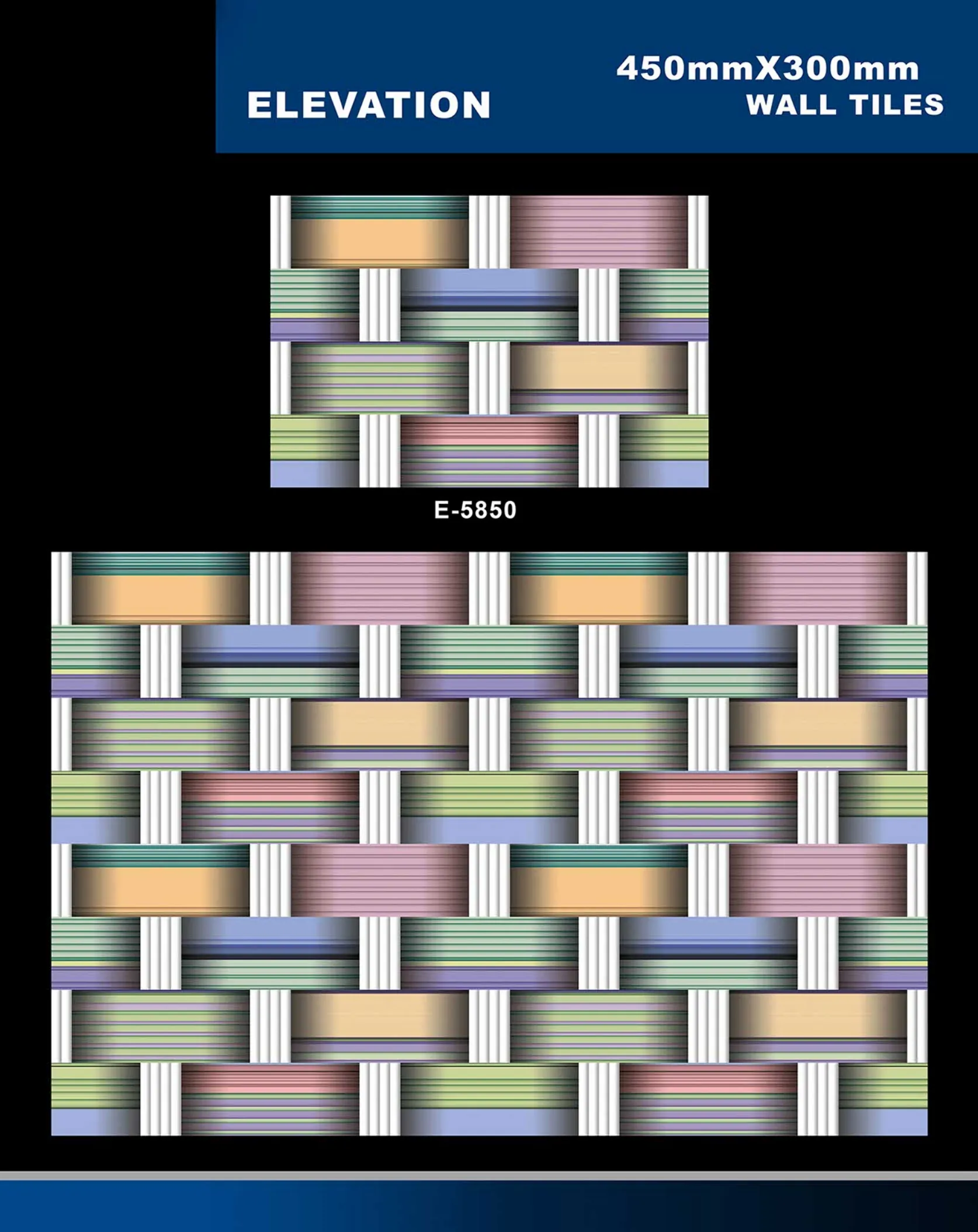 12 X 18 Elevation E 5632 To E 5855 - Design 60 - 300x450mm Elevation