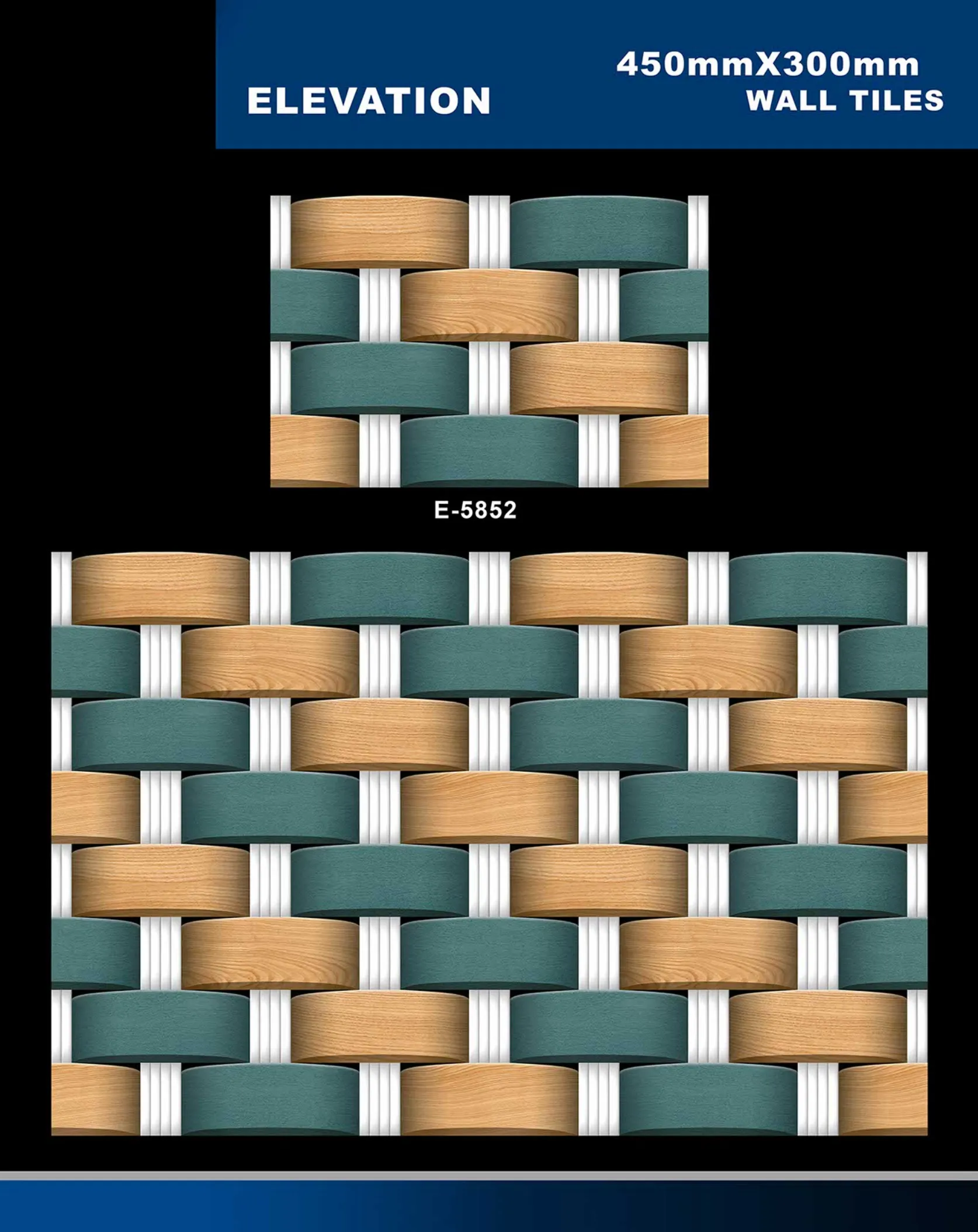 12 X 18 Elevation E 5632 To E 5855 - Design 62 - 300x450mm Elevation