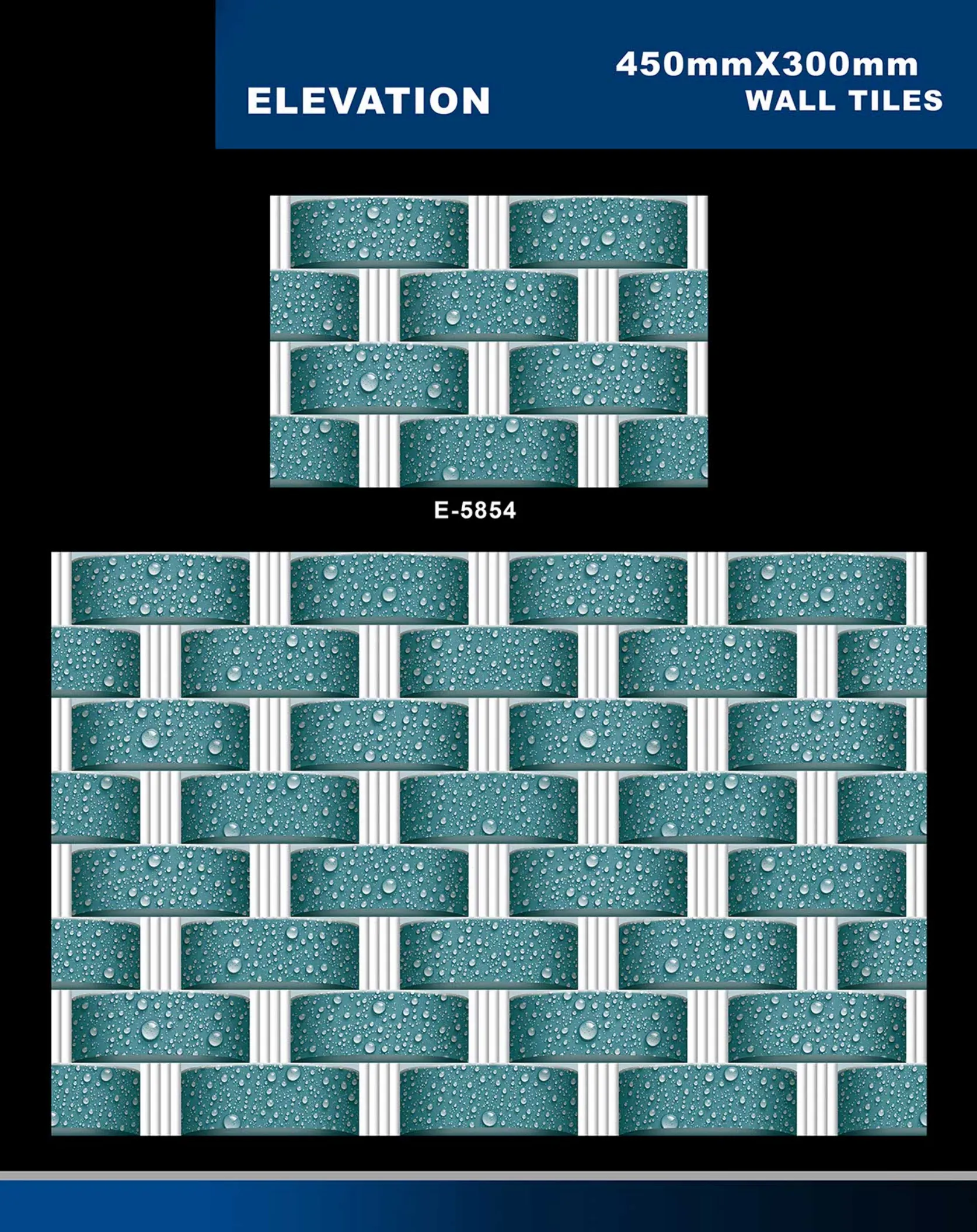 12 X 18 Elevation E 5632 To E 5855 - Design 64 - 300x450mm Elevation