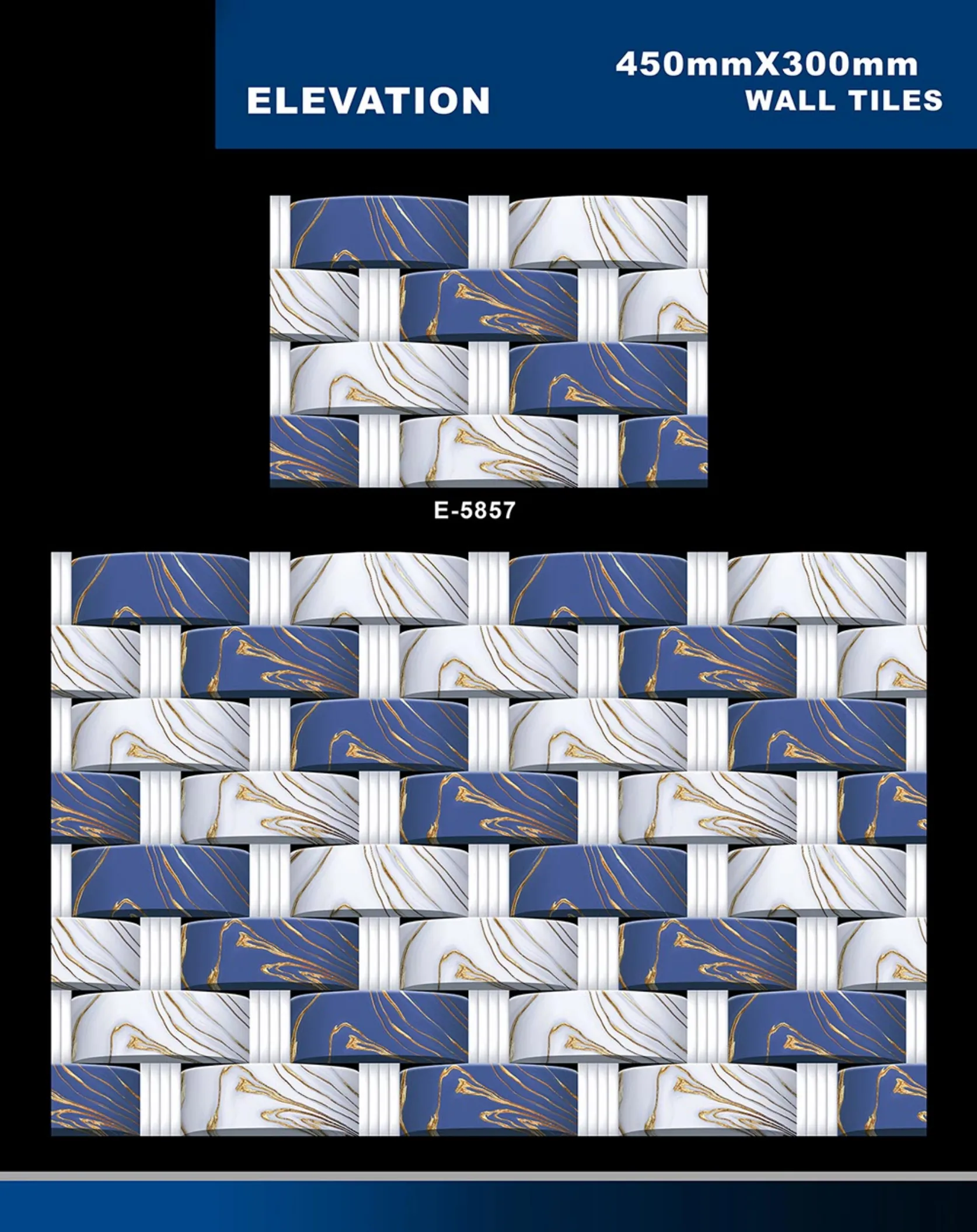12 X 18 Elevation E 5856 To E 5995 - Design 1 - 300x450mm Elevation