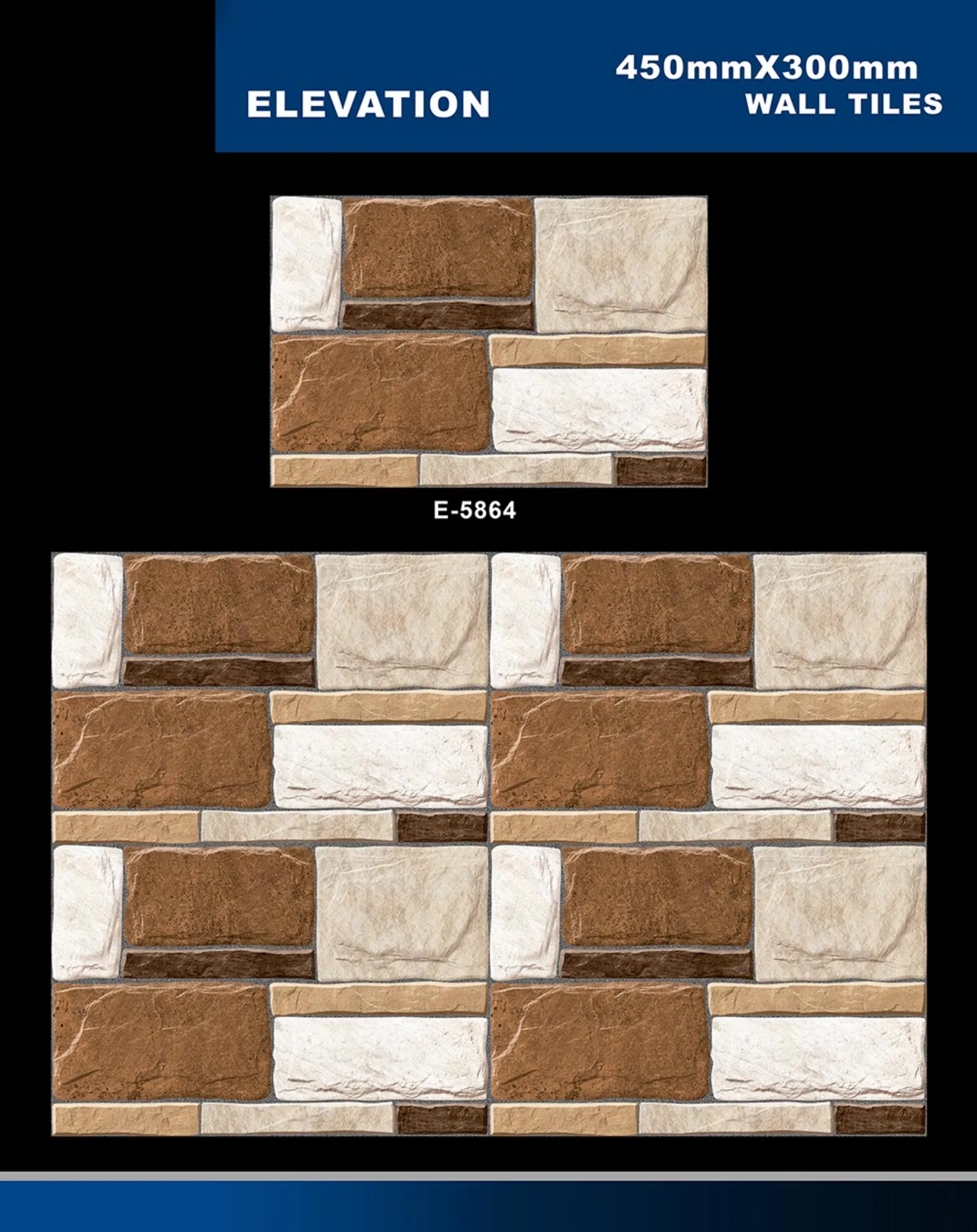 12 X 18 Elevation E 5856 To E 5995 - Design 8 - 300x450mm Elevation