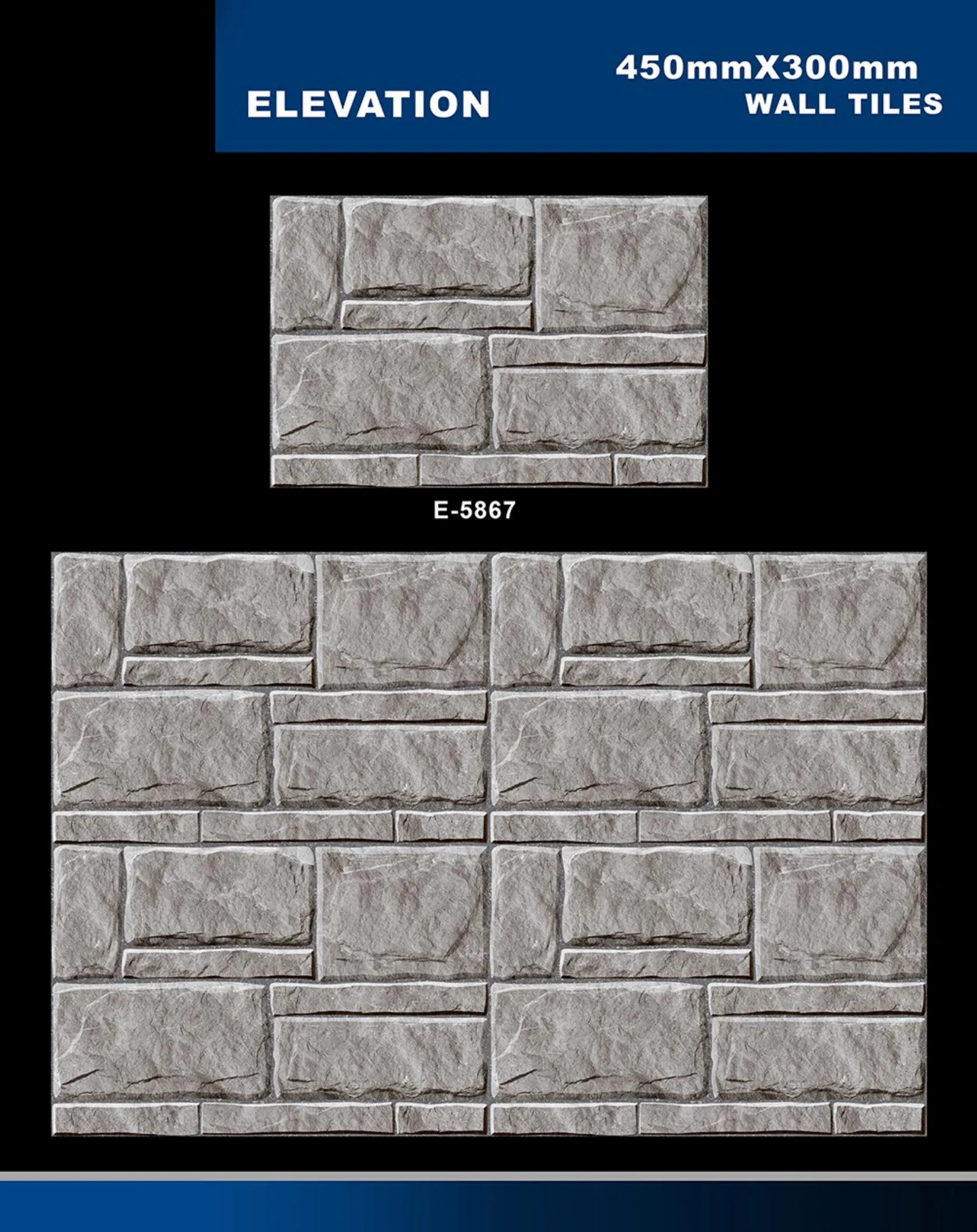 12 X 18 Elevation E 5856 To E 5995 - Design 11 - 300x450mm Elevation