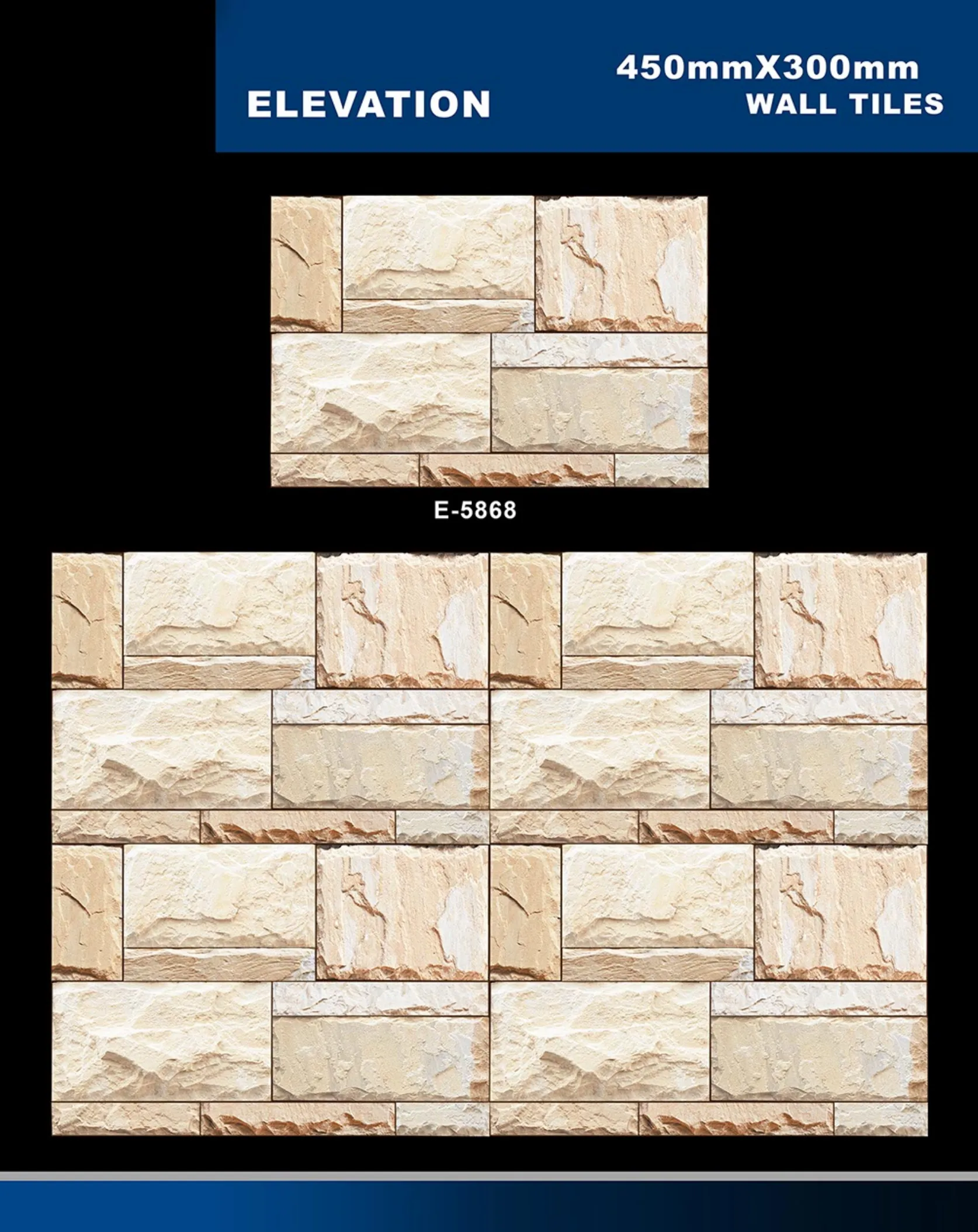 12 X 18 Elevation E 5856 To E 5995 - Design 12 - 300x450mm Elevation