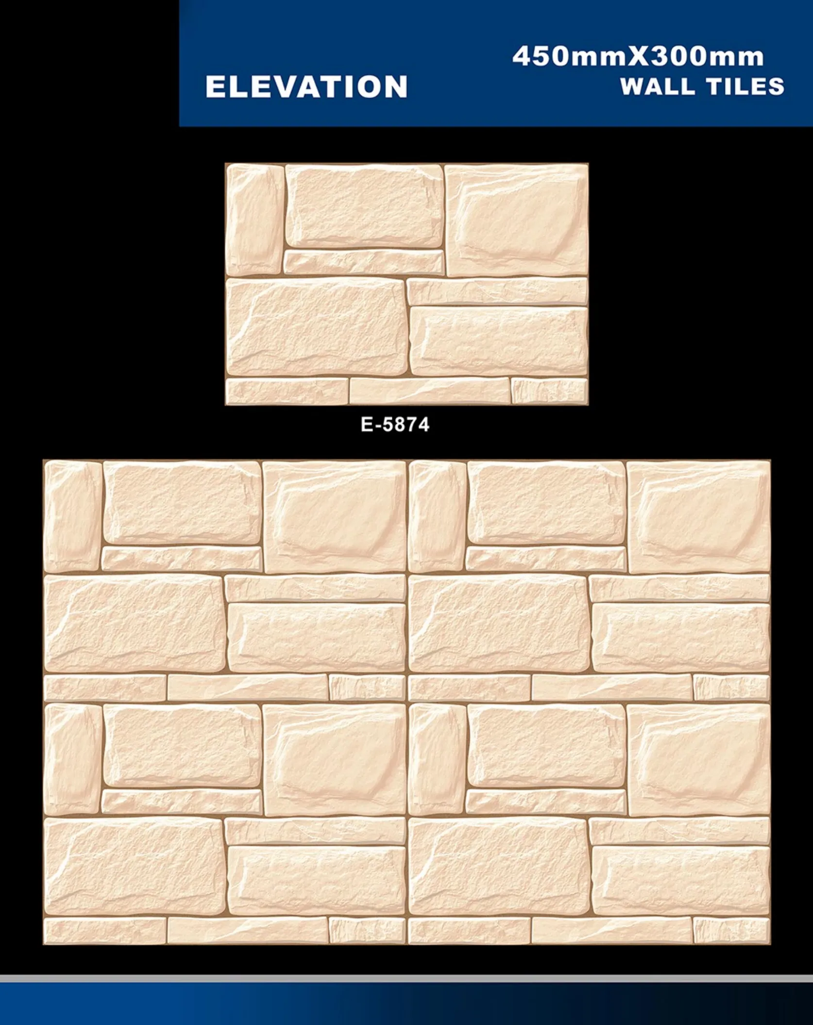 12 X 18 Elevation E 5856 To E 5995 - Design 18 - 300x450mm Elevation