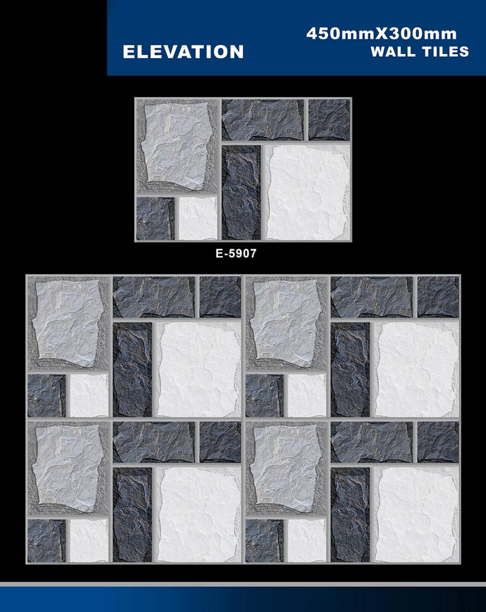 12 X 18 Elevation E 5856 To E 5995 - Design 26 - 300x450mm Elevation