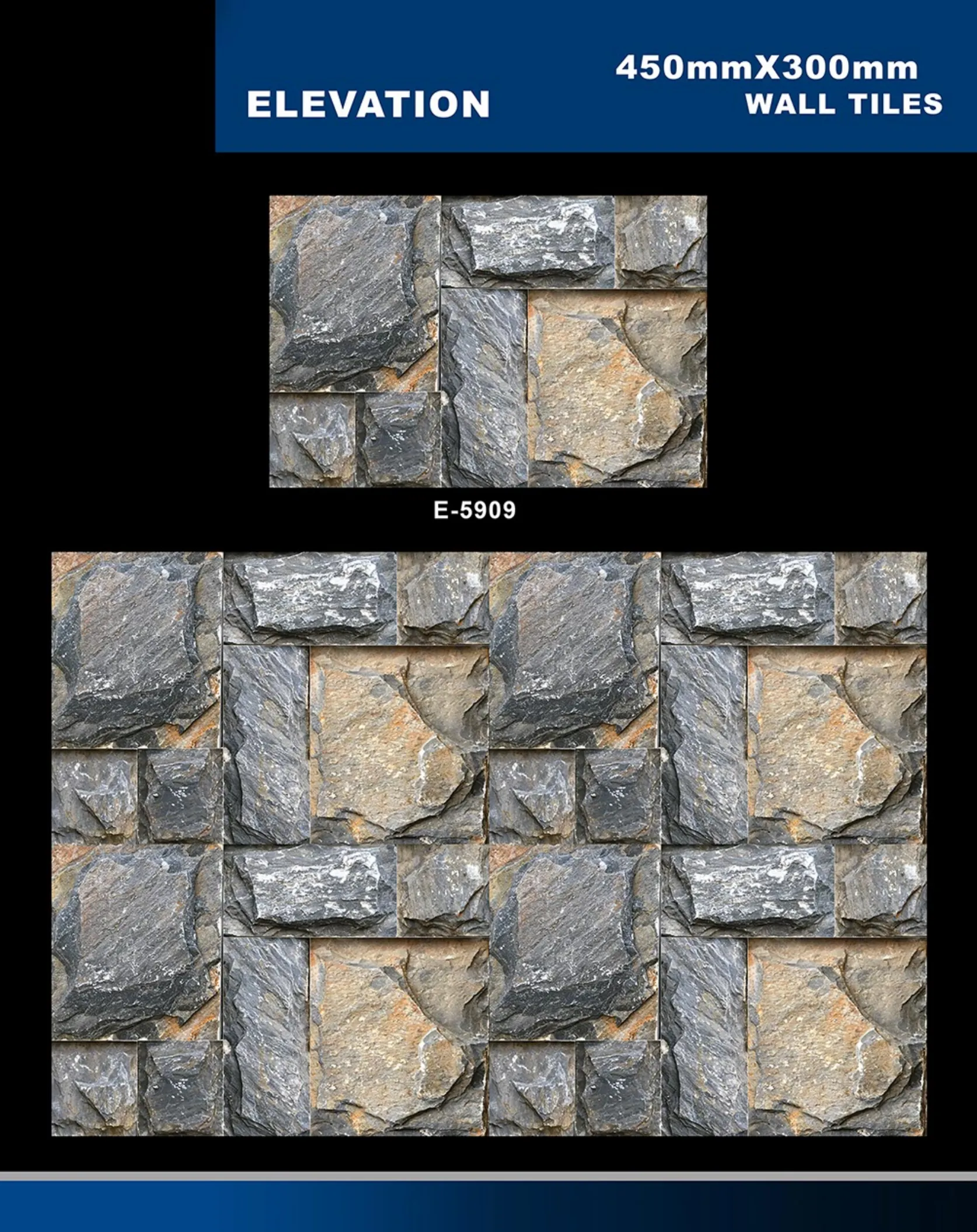 12 X 18 Elevation E 5856 To E 5995 - Design 28 - 300x450mm Elevation