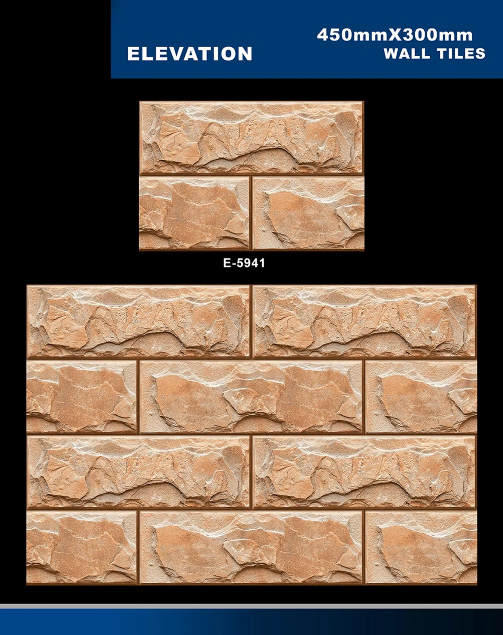 12 X 18 Elevation E 5856 To E 5995 - Design 29 - 300x450mm Elevation