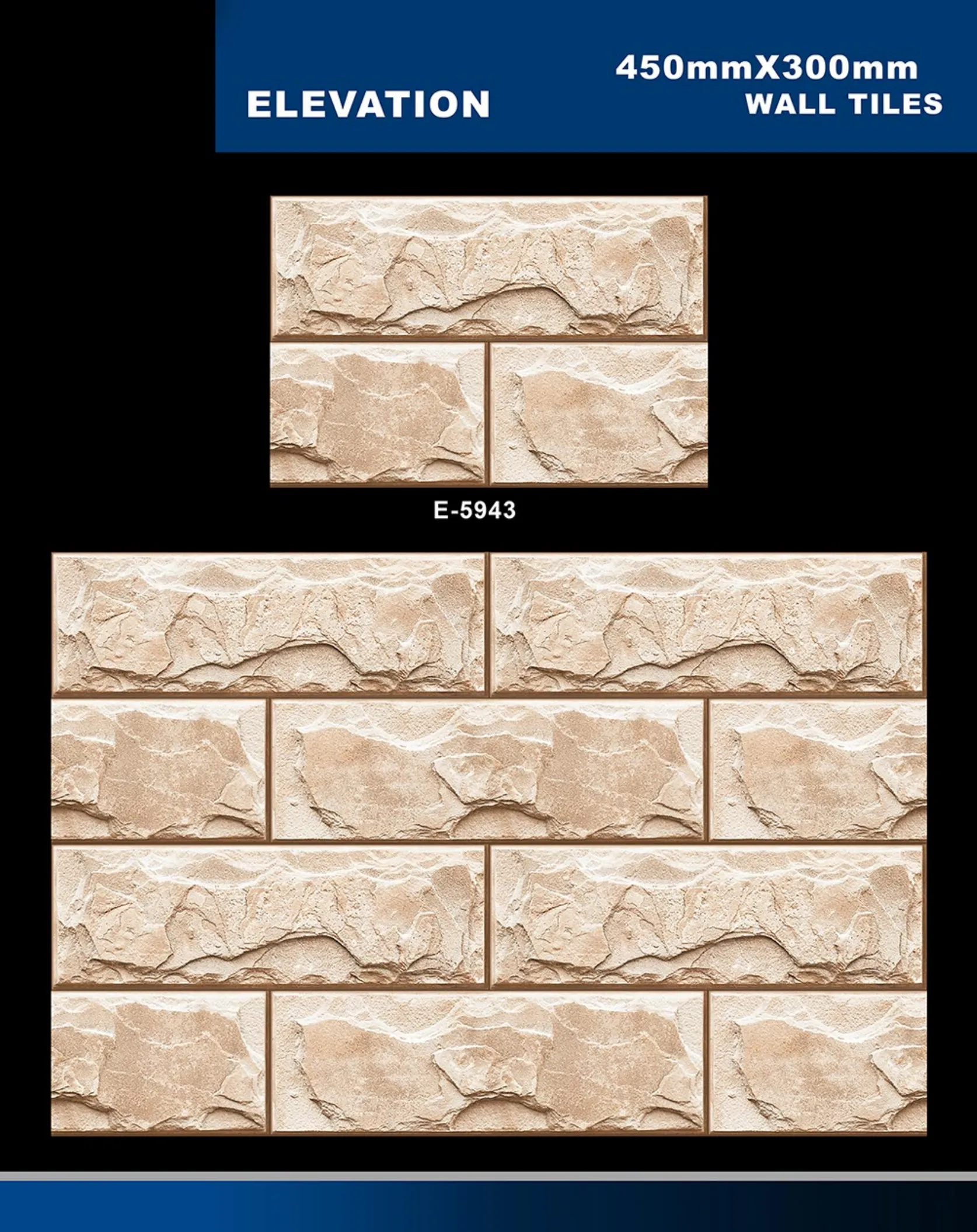 12 X 18 Elevation E 5856 To E 5995 - Design 31 - 300x450mm Elevation