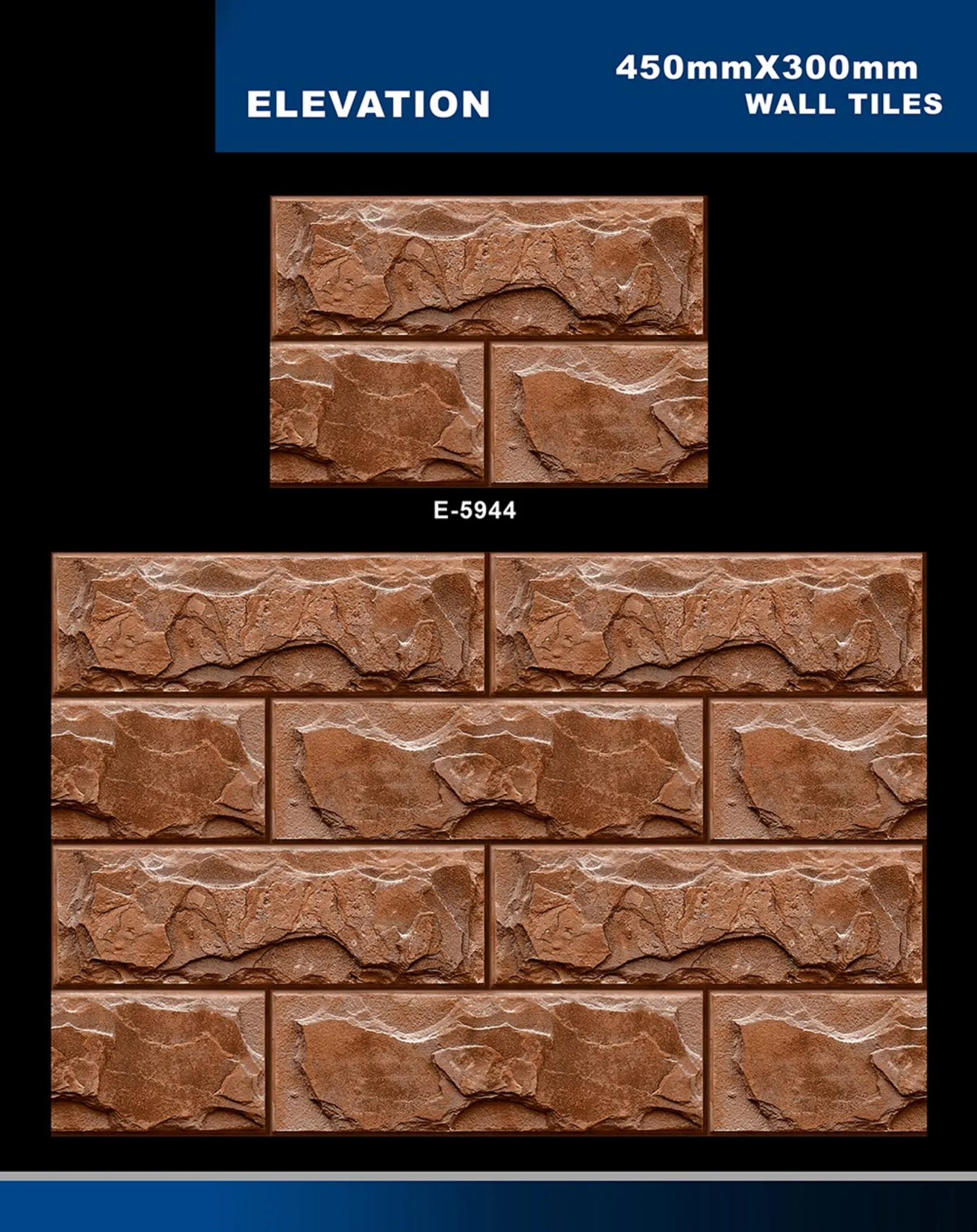 12 X 18 Elevation E 5856 To E 5995 - Design 32 - 300x450mm Elevation