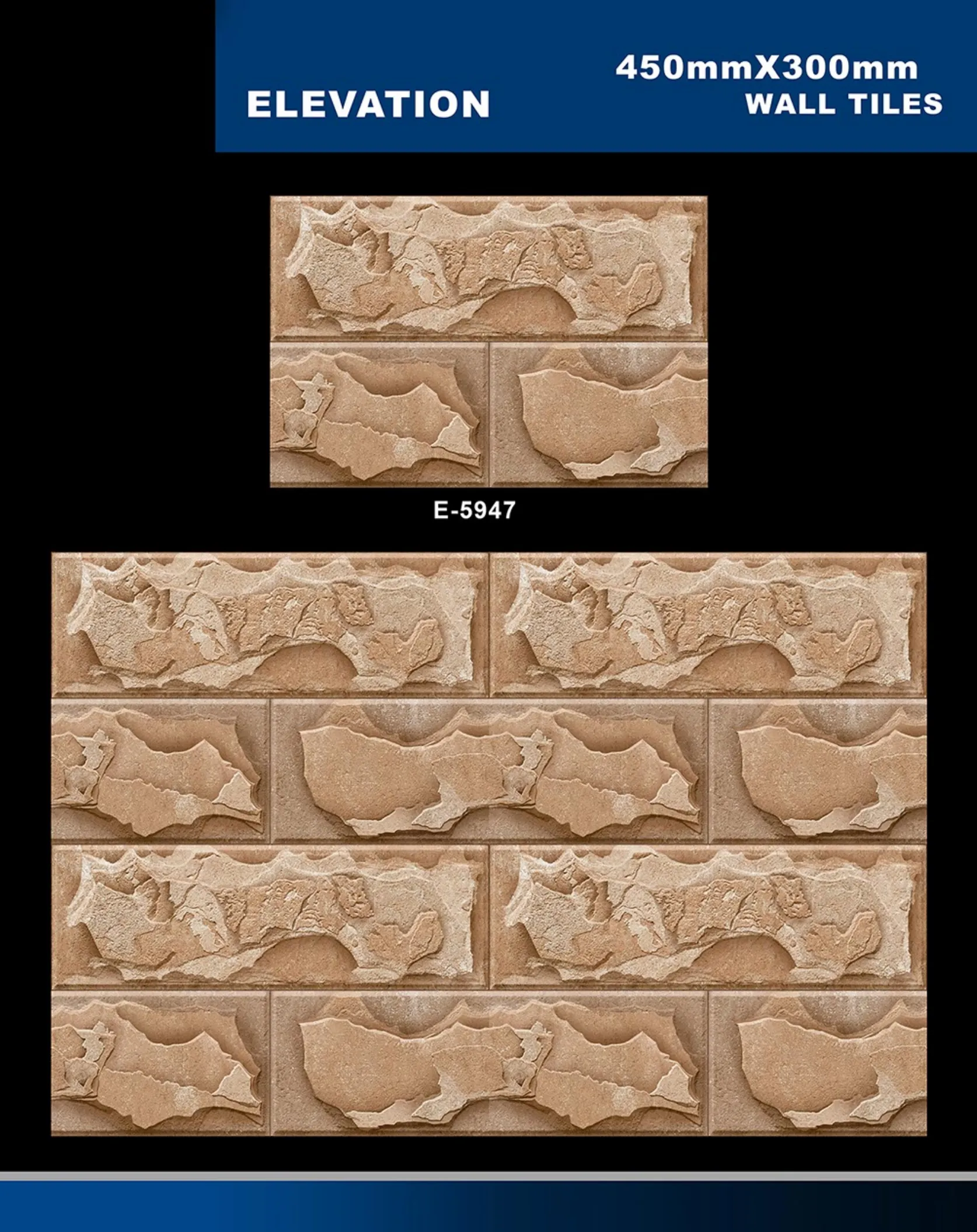 12 X 18 Elevation E 5856 To E 5995 - Design 35 - 300x450mm Elevation