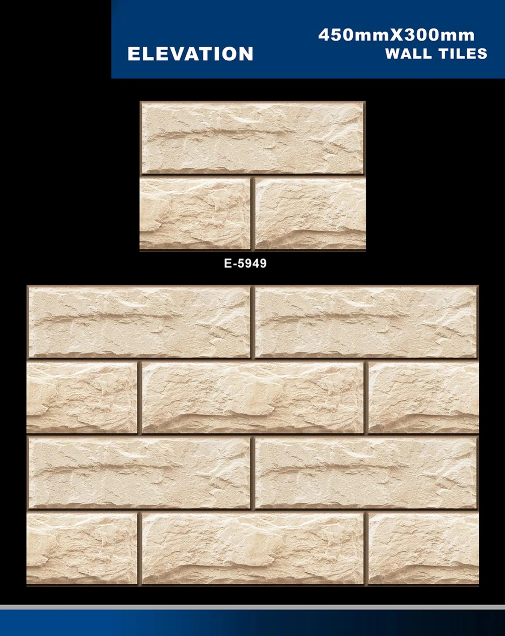12 X 18 Elevation E 5856 To E 5995 - Design 37 - 300x450mm Elevation