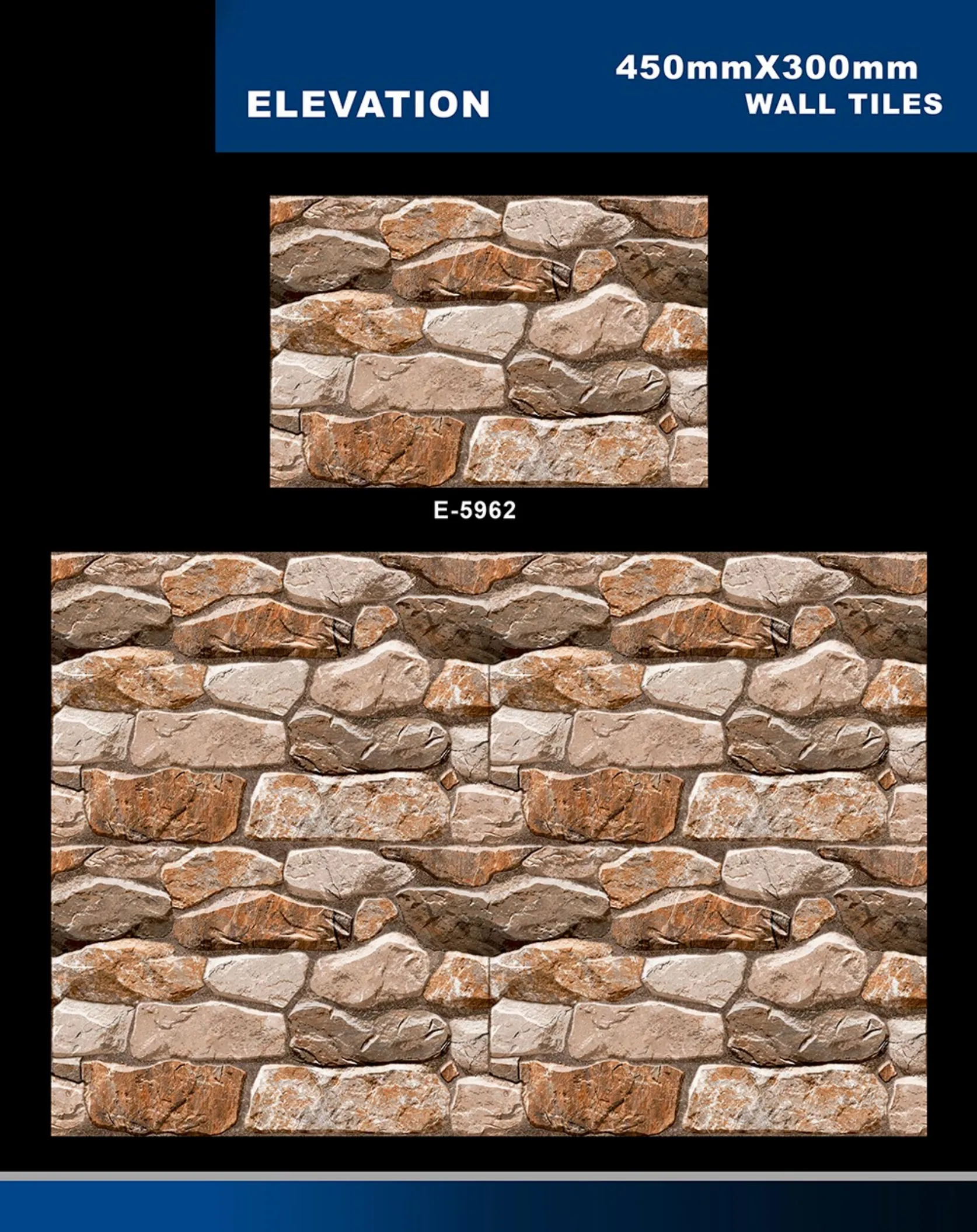 12 X 18 Elevation E 5856 To E 5995 - Design 39 - 300x450mm Elevation
