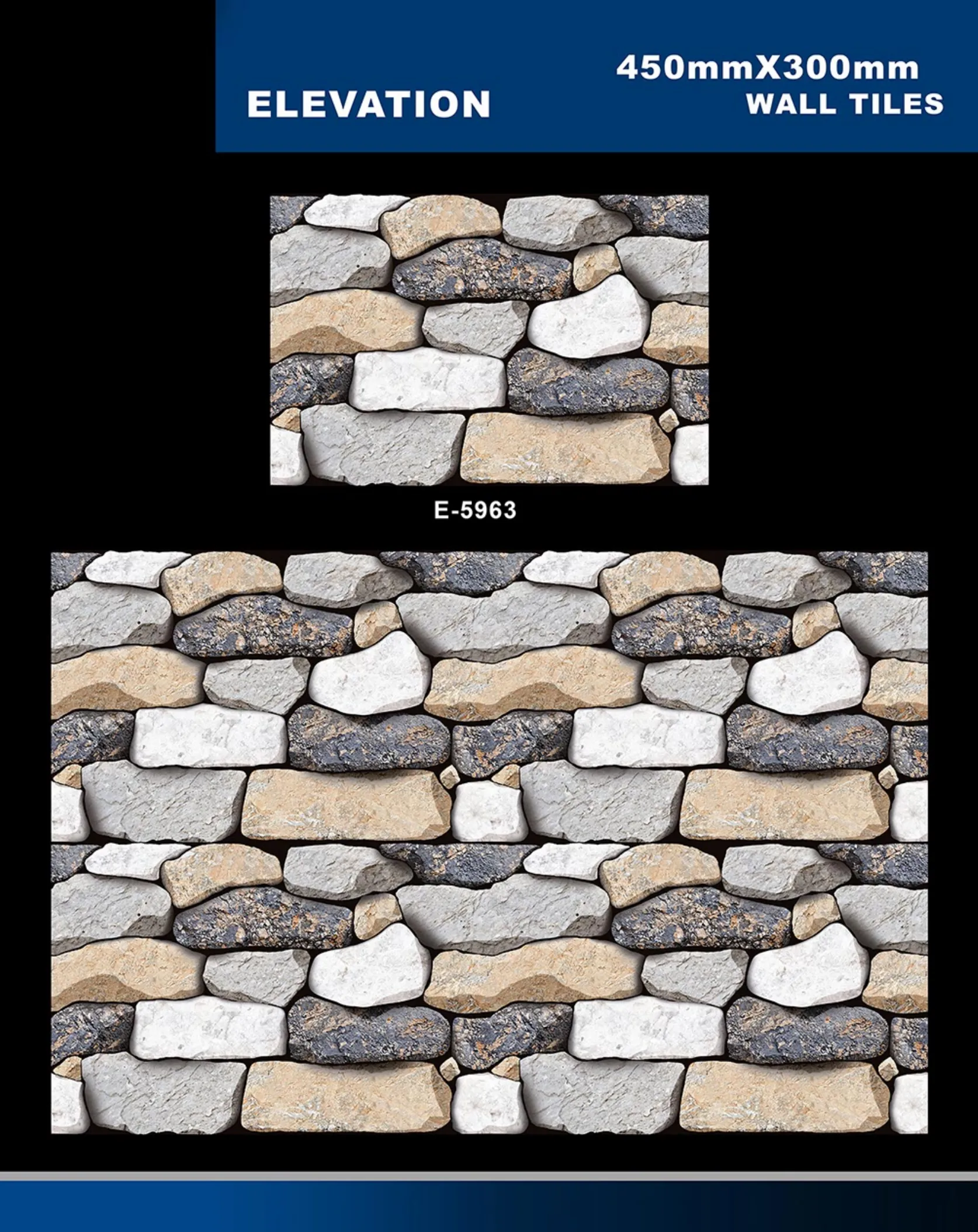12 X 18 Elevation E 5856 To E 5995 - Design 40 - 300x450mm Elevation
