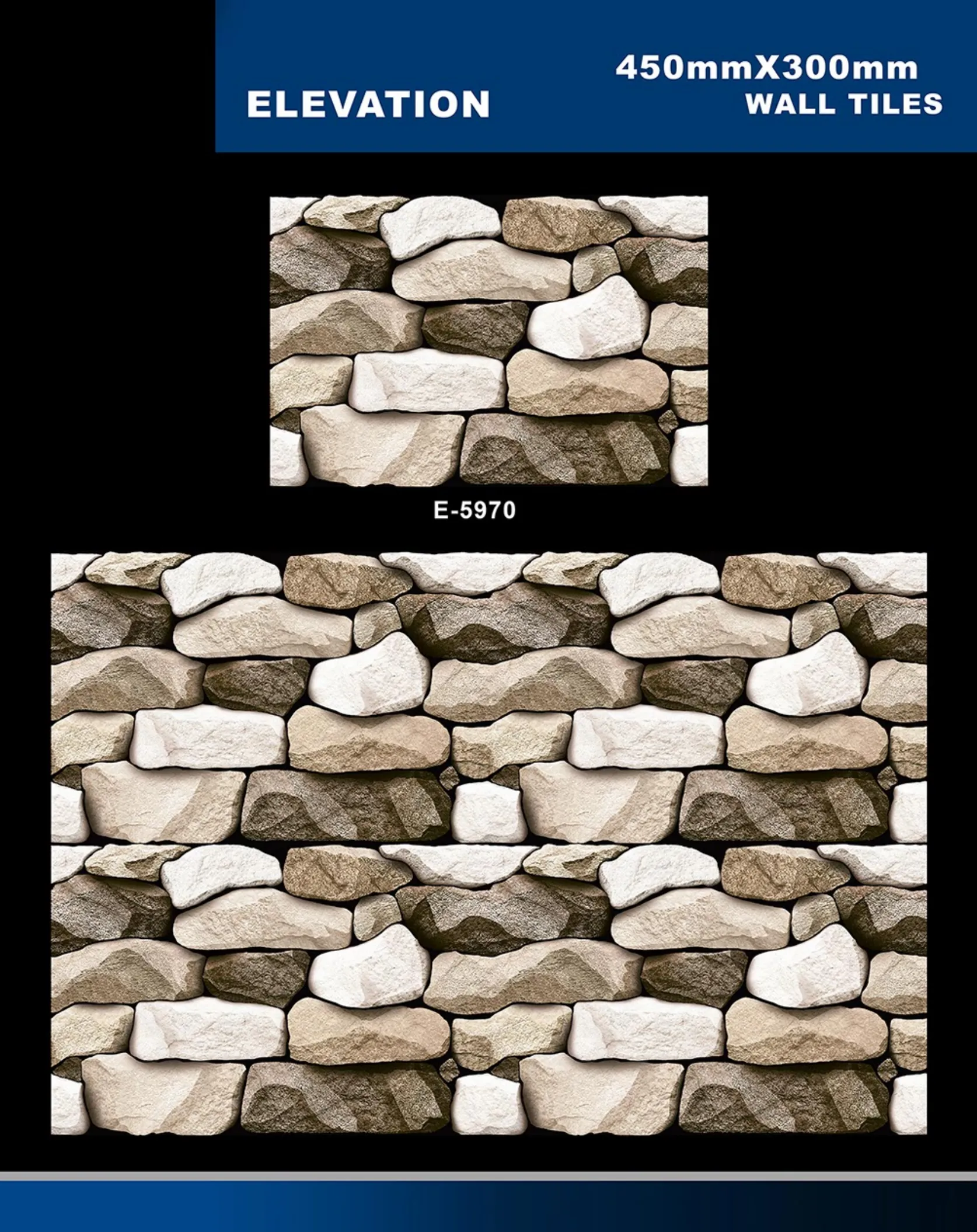 12 X 18 Elevation E 5856 To E 5995 - Design 47 - 300x450mm Elevation