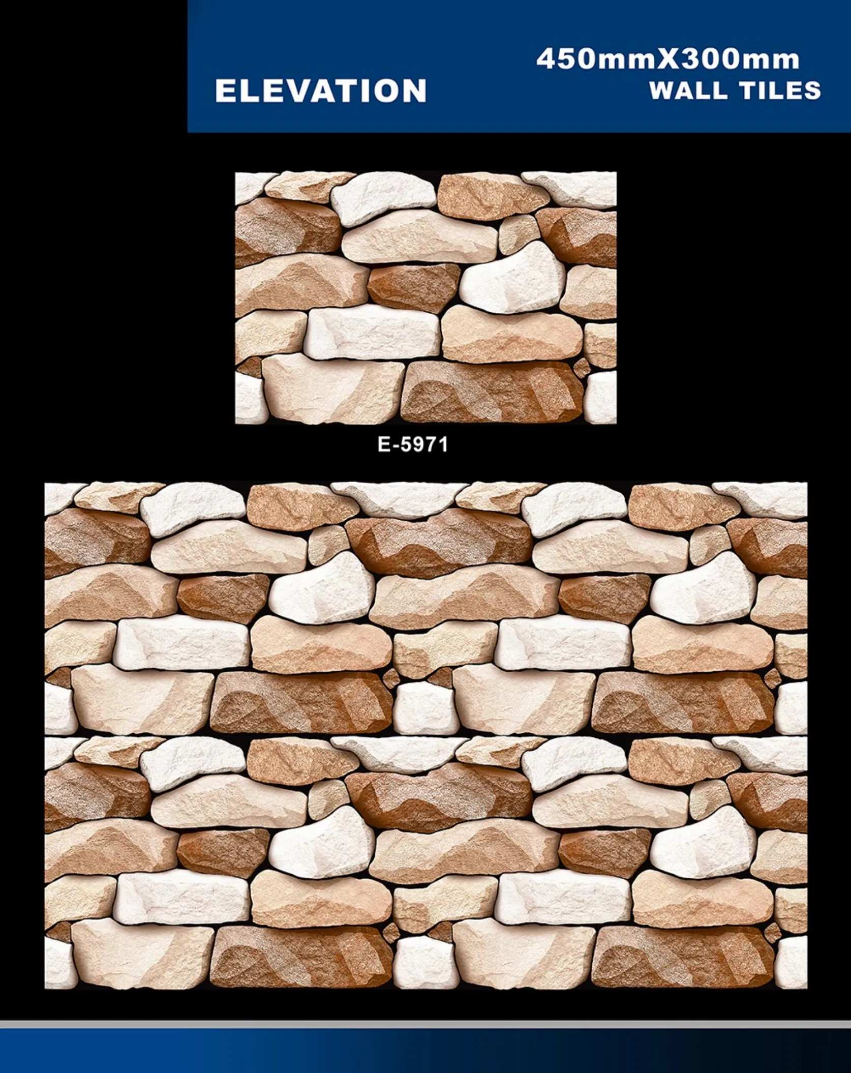 12 X 18 Elevation E 5856 To E 5995 - Design 48 - 300x450mm Elevation