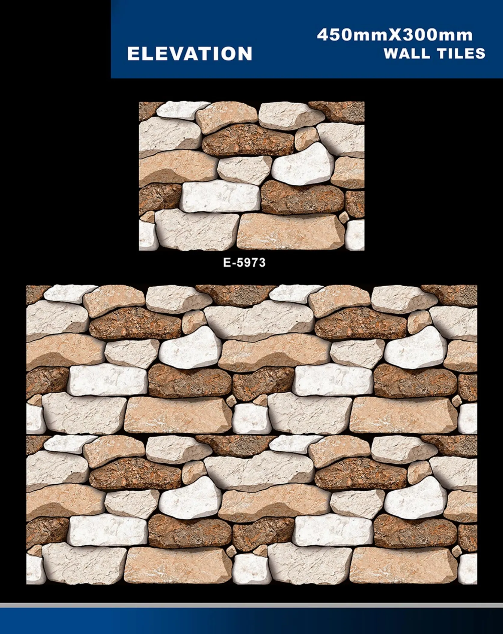 12 X 18 Elevation E 5856 To E 5995 - Design 50 - 300x450mm Elevation