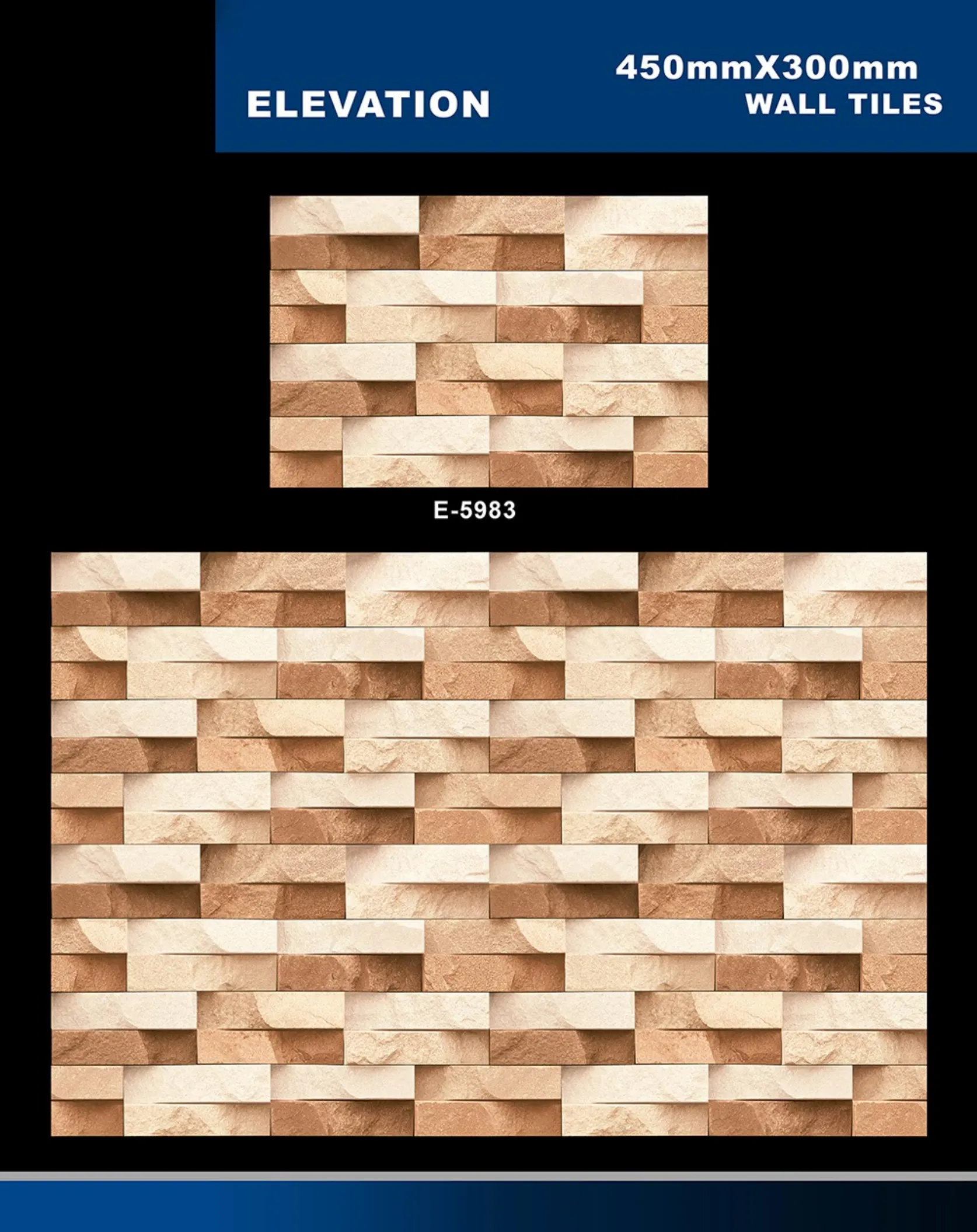 12 X 18 Elevation E 5856 To E 5995 - Design 53 - 300x450mm Elevation