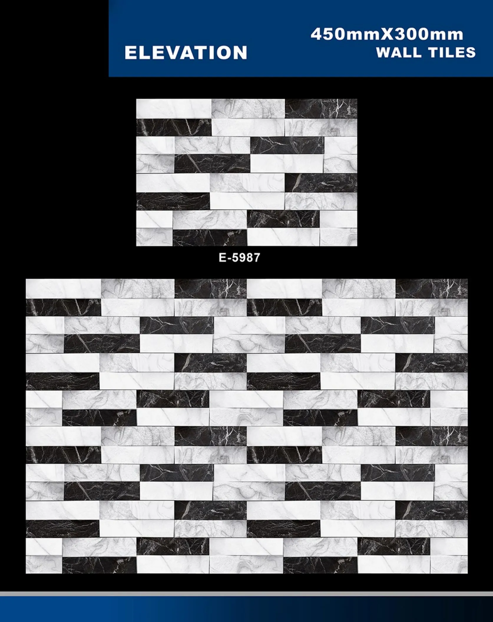 12 X 18 Elevation E 5856 To E 5995 - Design 57 - 300x450mm Elevation