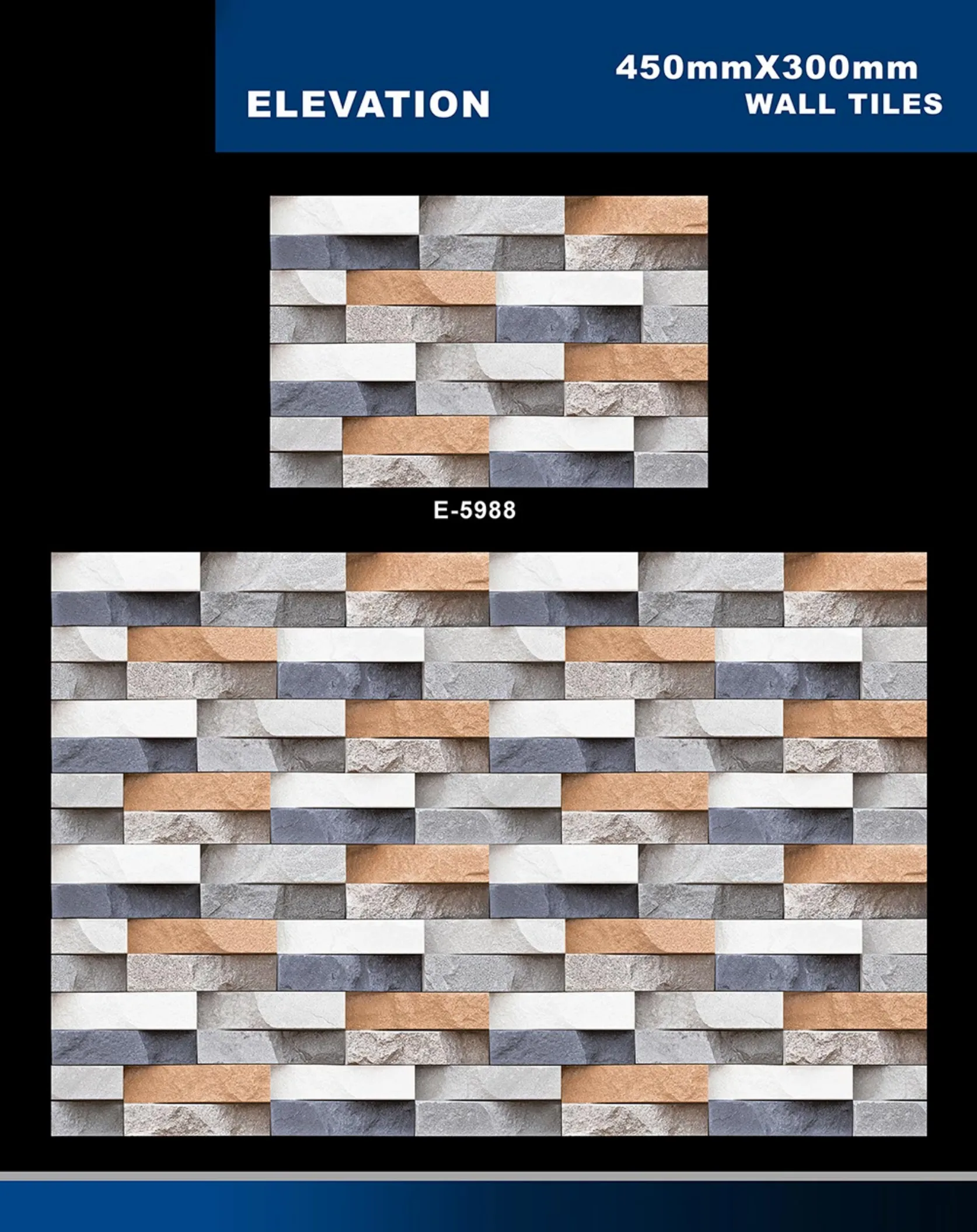 12 X 18 Elevation E 5856 To E 5995 - Design 58 - 300x450mm Elevation