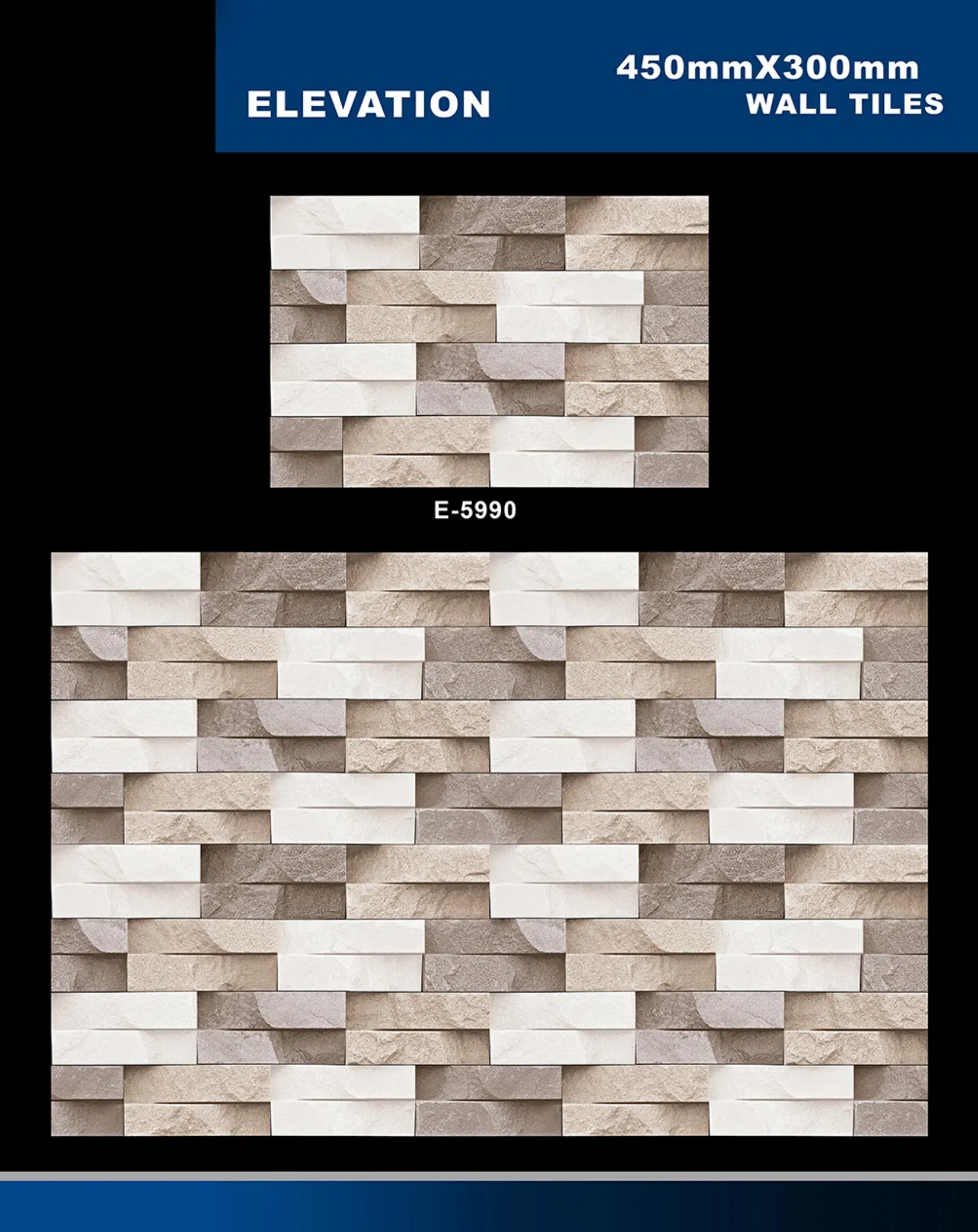 12 X 18 Elevation E 5856 To E 5995 - Design 60 - 300x450mm Elevation