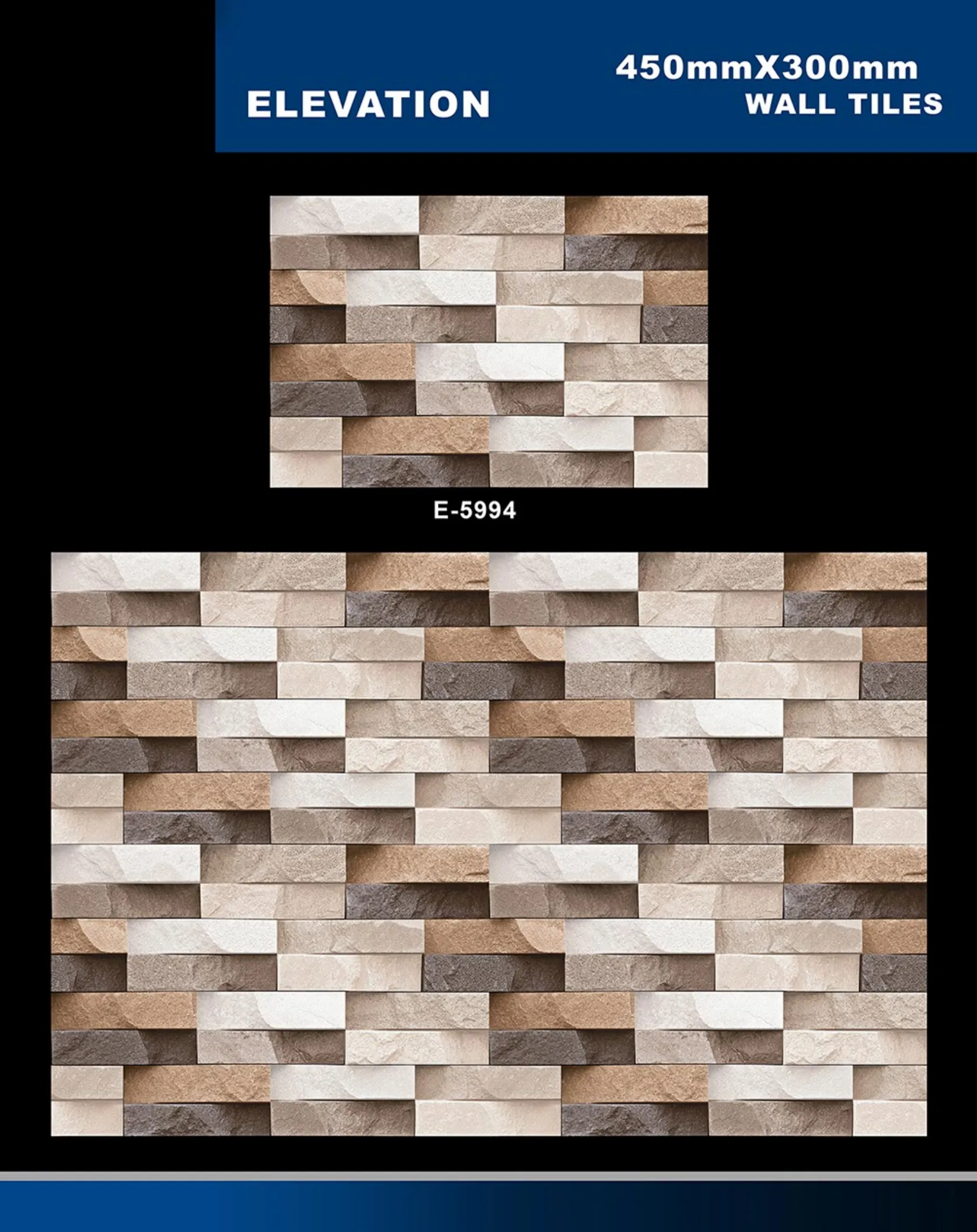 12 X 18 Elevation E 5856 To E 5995 - Design 64 - 300x450mm Elevation