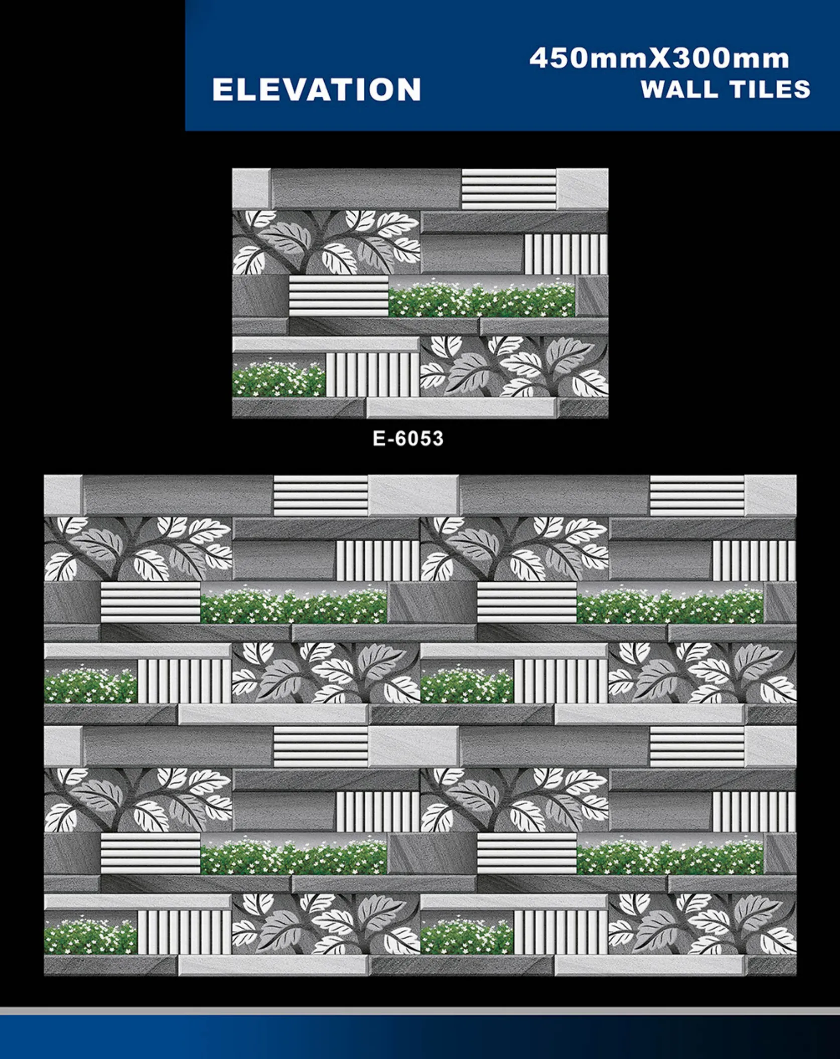 12 X 18 Elevation E 5996 To E 7027 - Design 7 - 300x450mm Elevation