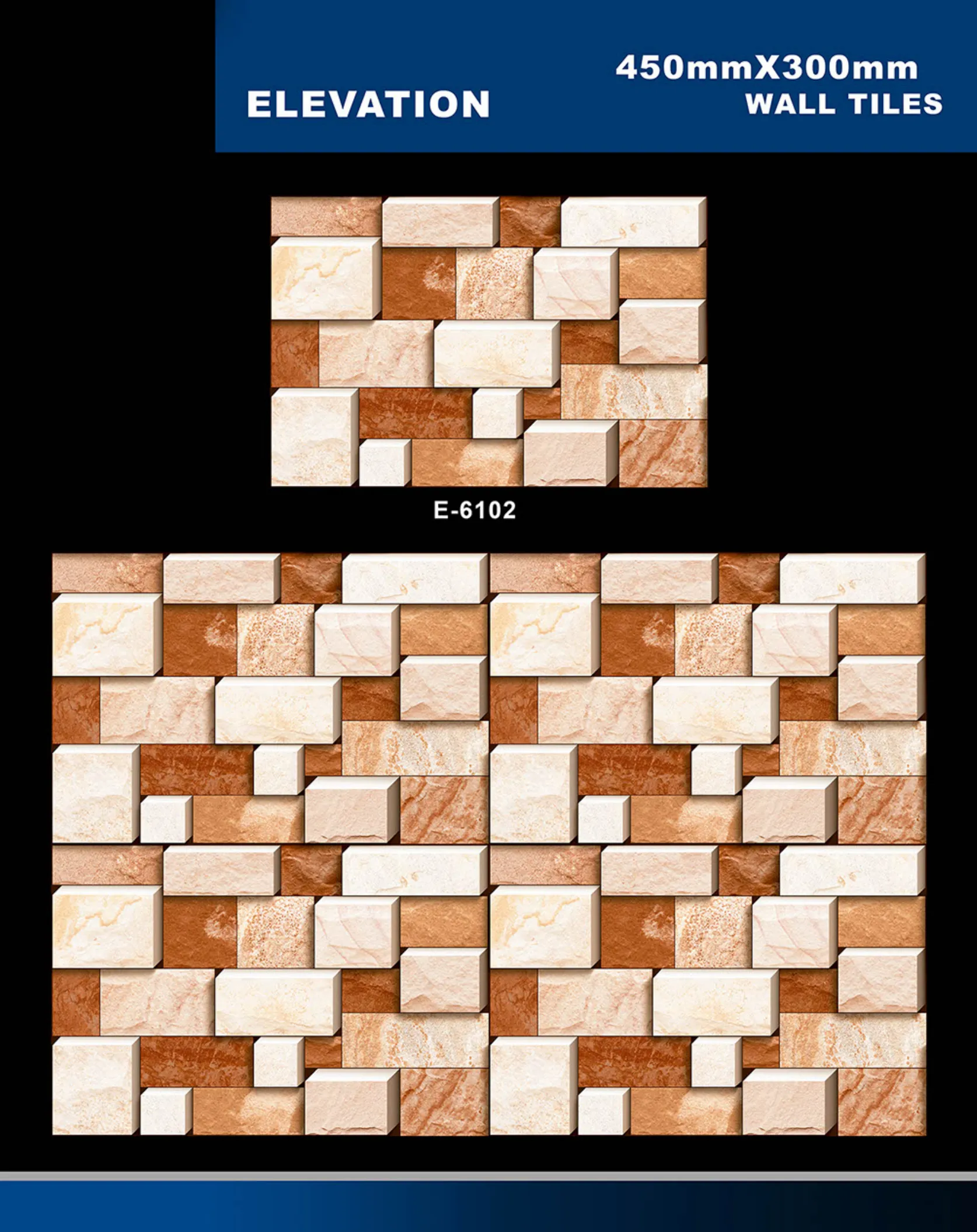 12 X 18 Elevation E 5996 To E 7027 - Design 12 - 300x450mm Elevation