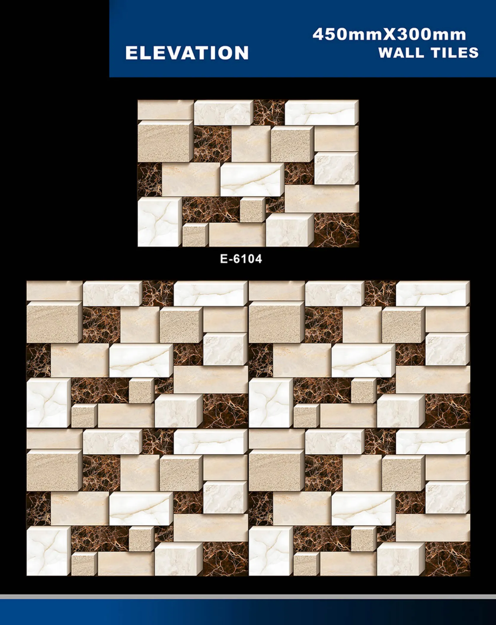 12 X 18 Elevation E 5996 To E 7027 - Design 14 - 300x450mm Elevation