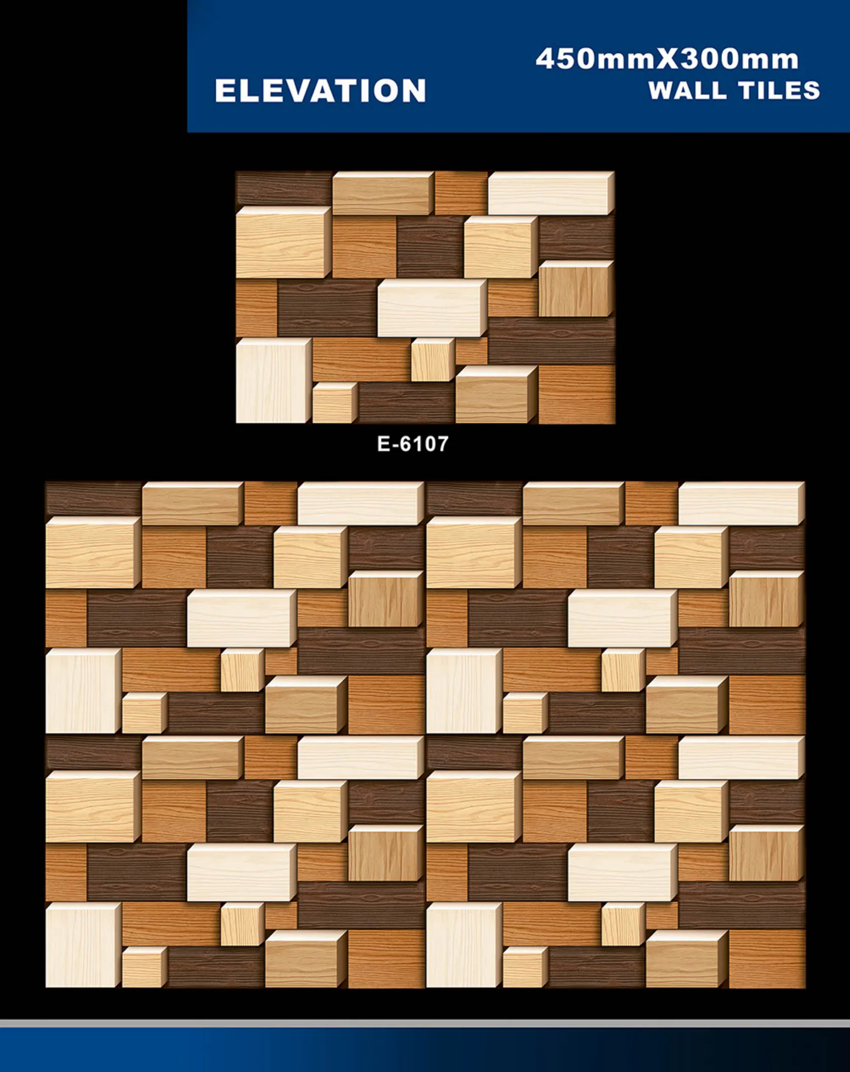 12 X 18 Elevation E 5996 To E 7027 - Design 17 - 300x450mm Elevation